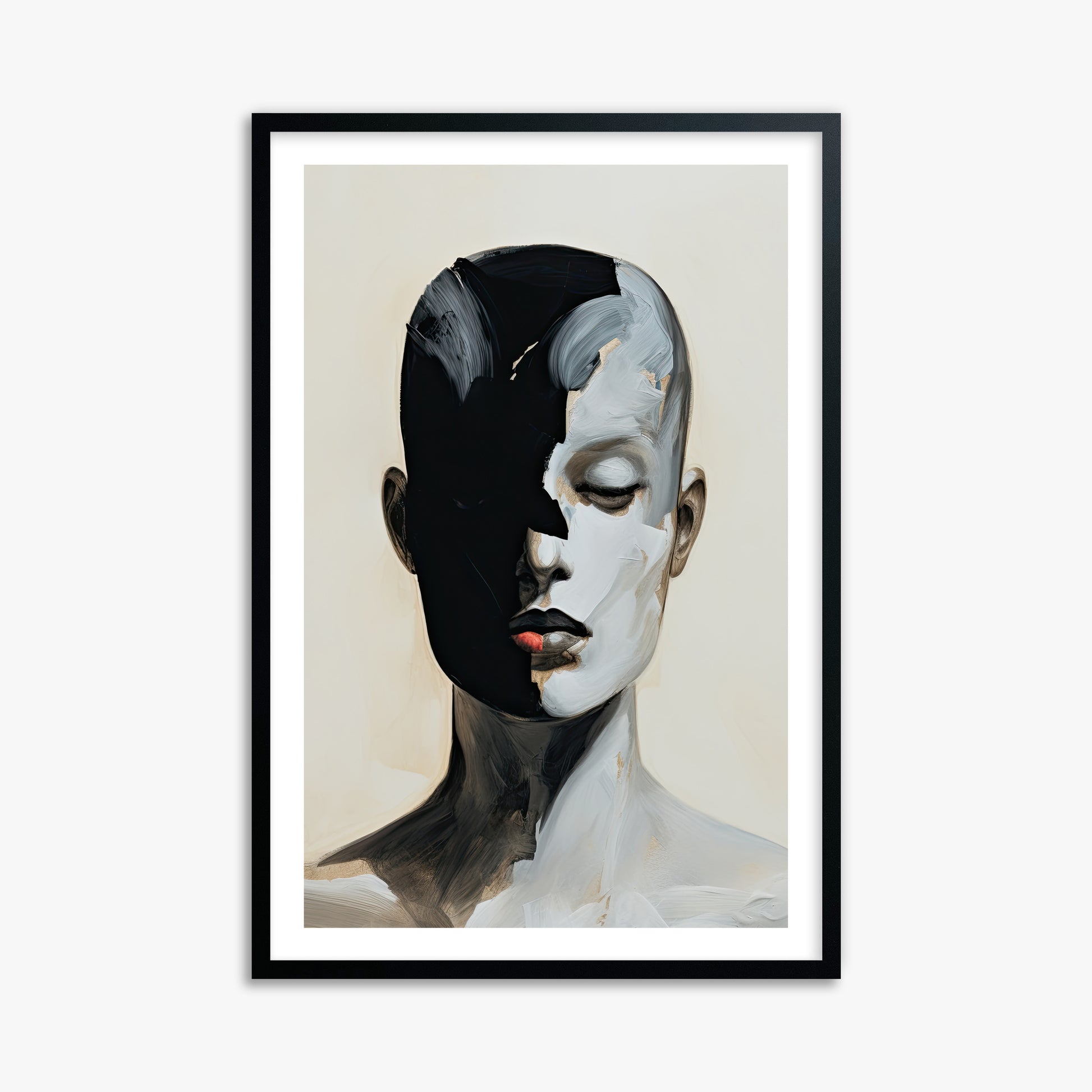 Masked Echo, 61x91cm Black Framed Art Reproduction