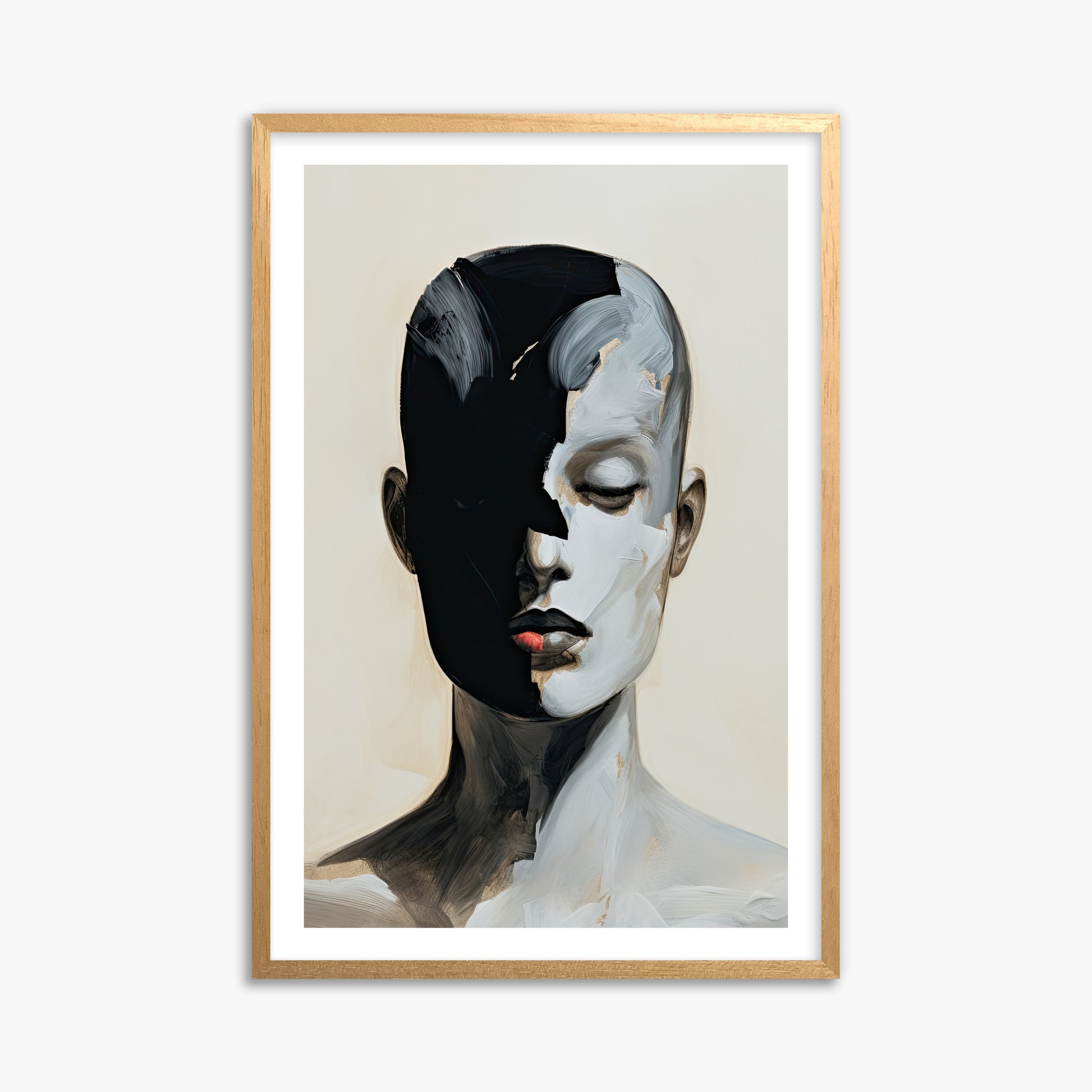 Masked Echo, 61x91cm Oak Framed Art Reproduction