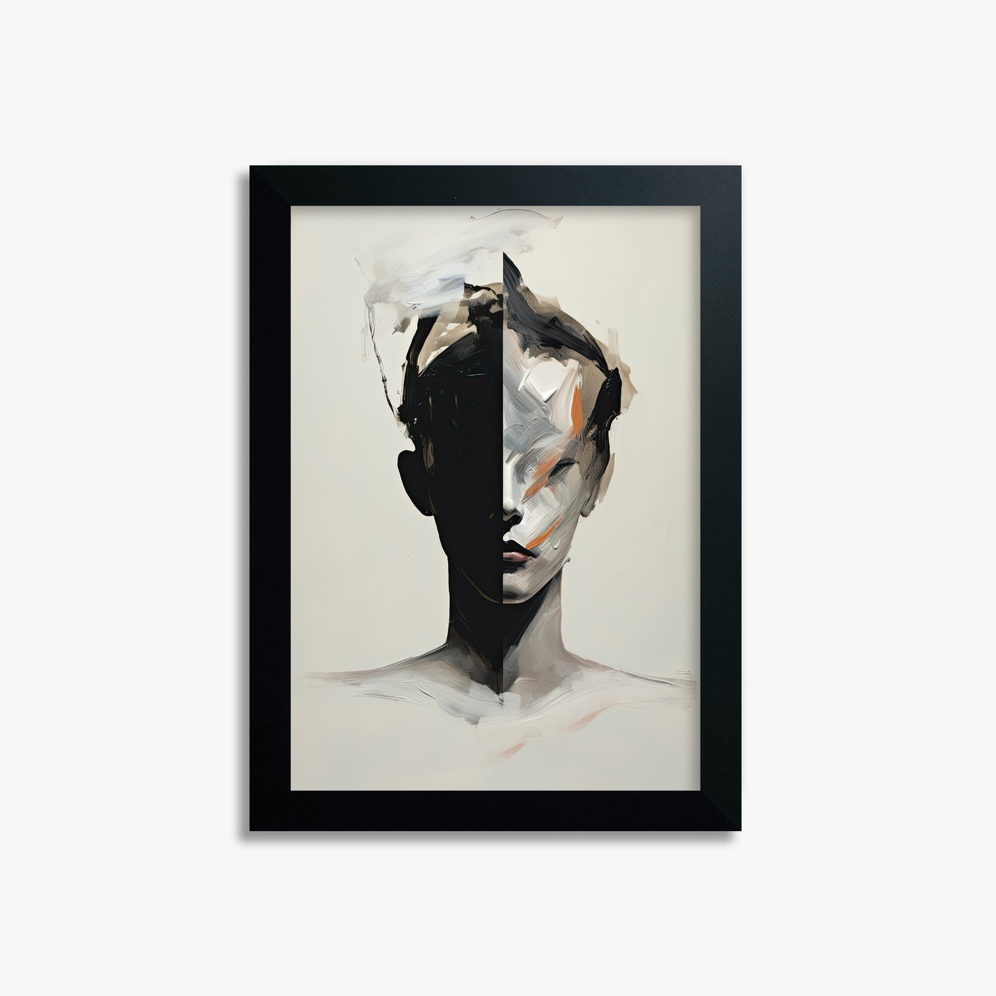 Divided Persona, 21x30cm Framed Poster With Black Frame