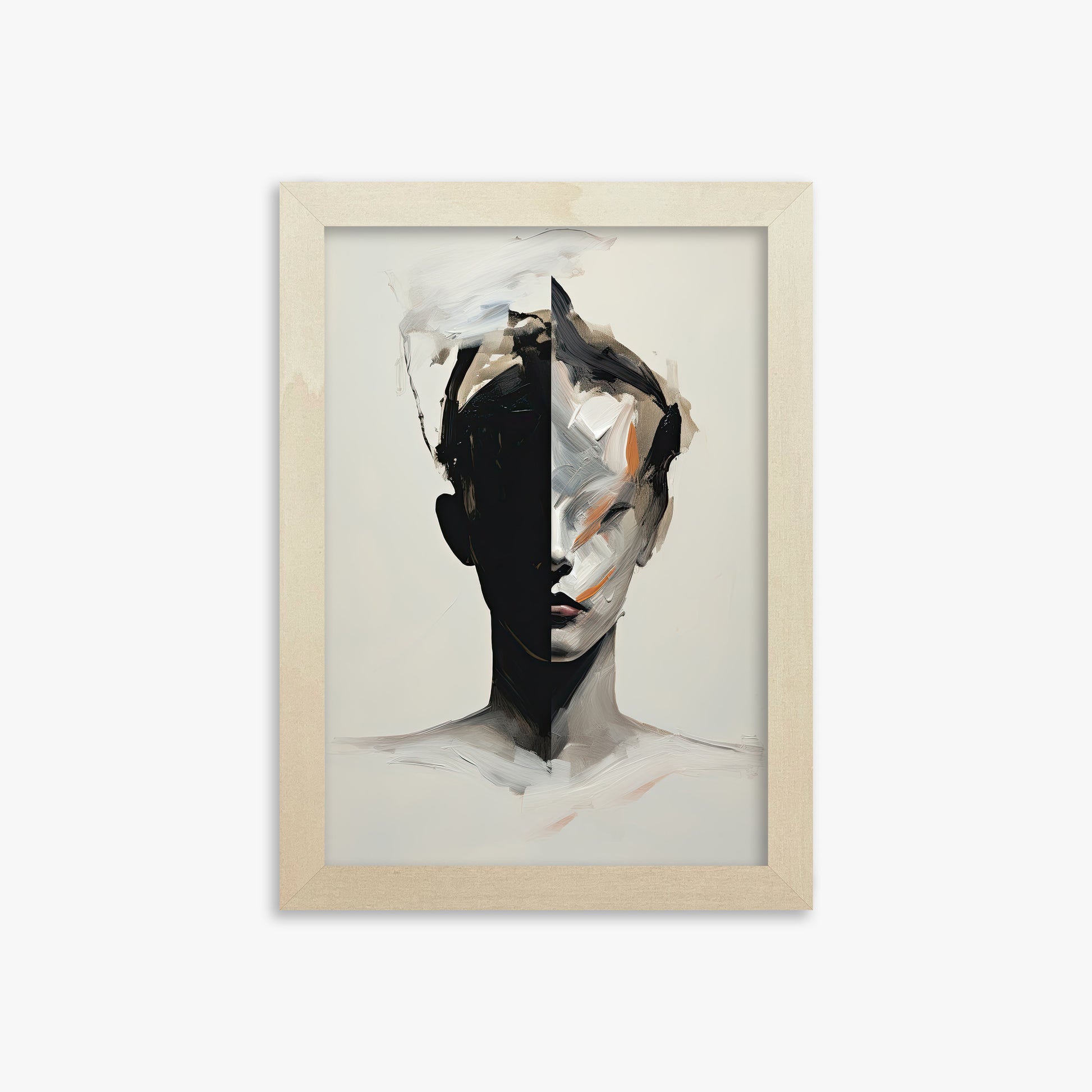 Divided Persona, 21x30cm Framed Art Reproduction With Lime Wood Frame