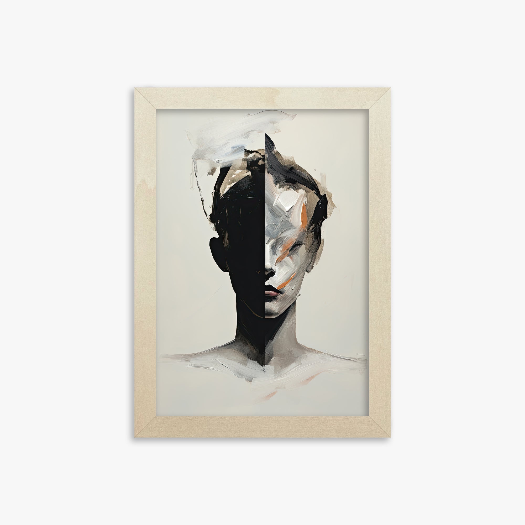 Divided Persona, 21x30cm Framed Art Reproduction With Lime Wood Frame