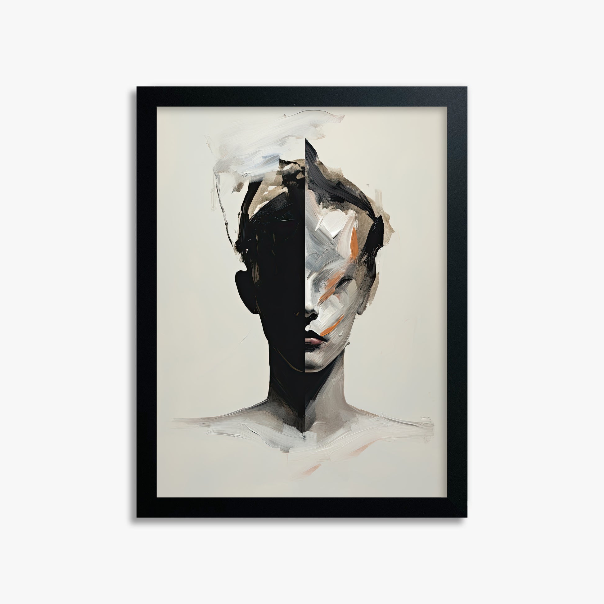Divided Persona, 30x40cm Framed Poster With Black Frame