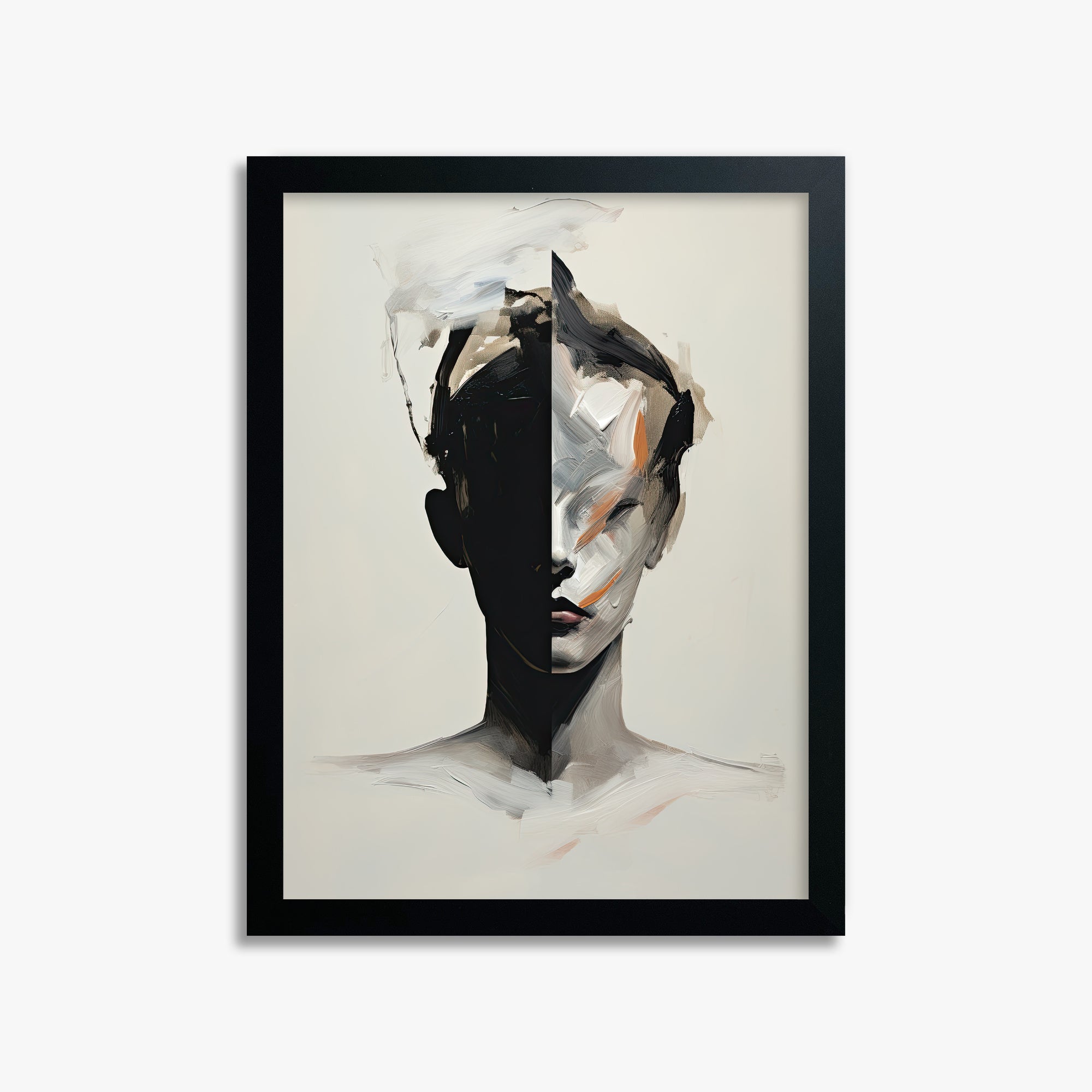 Divided Persona, 30x40cm Framed Poster With Black Frame