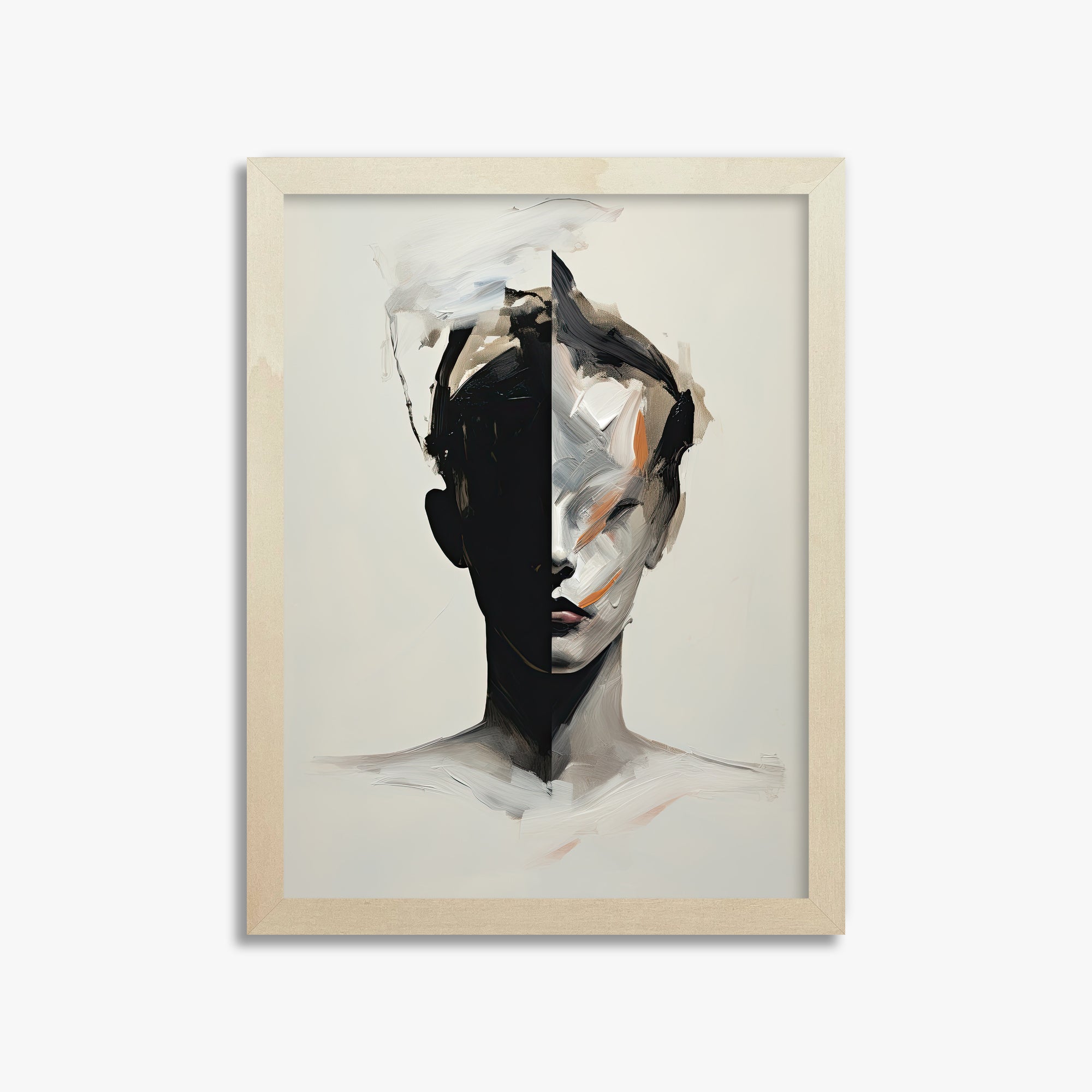 Divided Persona, 30x40cm Framed Art Reproduction With Lime Wood Frame