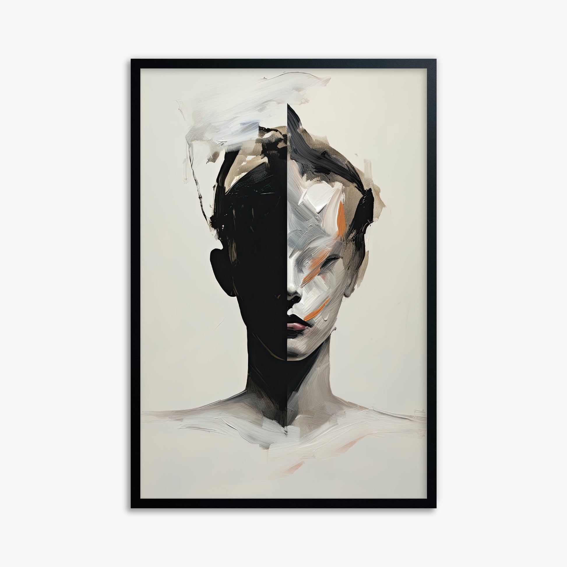 Divided Persona, 61x91cm Framed Poster With Black Frame