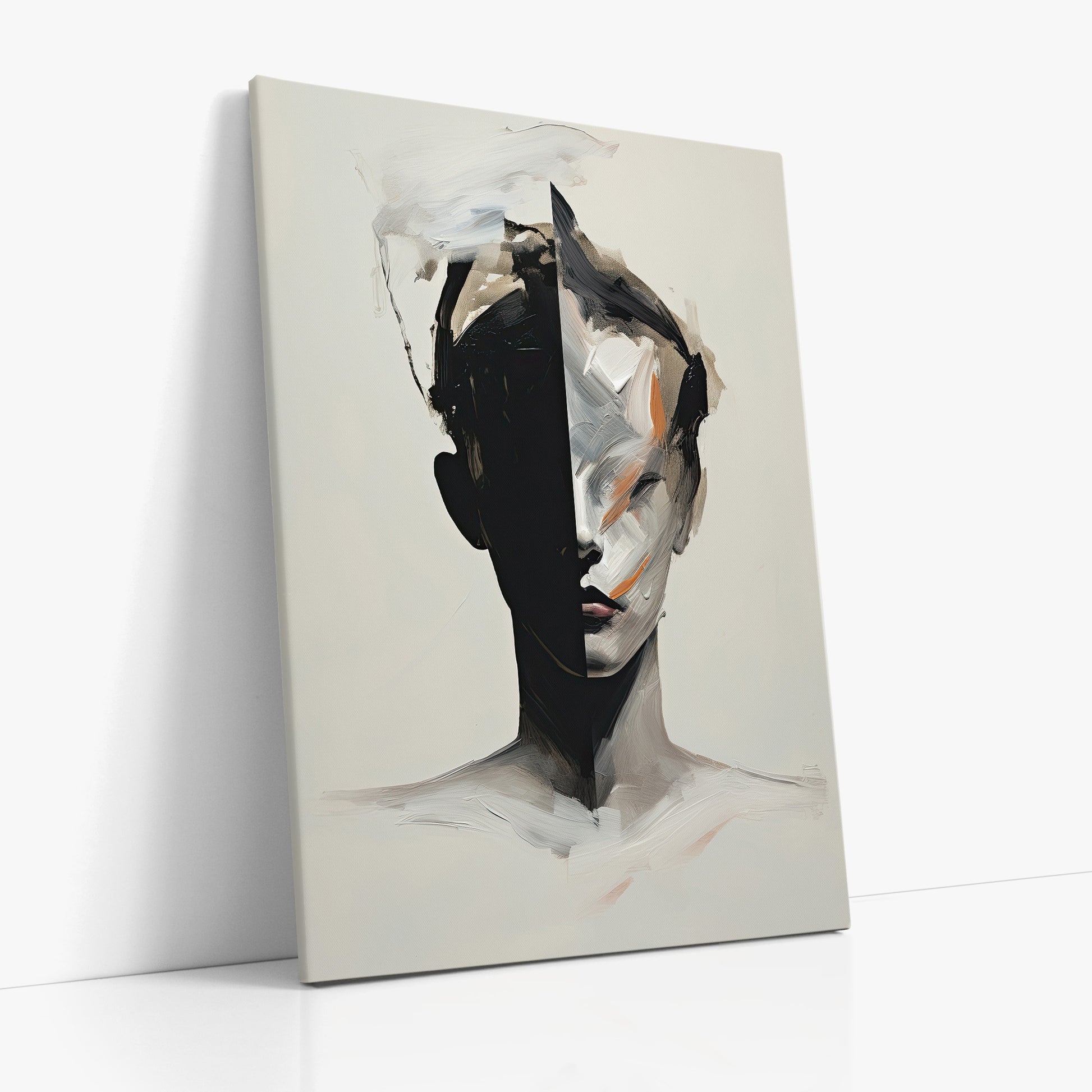Divided Persona, 70x100cm Satin Canvas Art Reproduction Left Angle