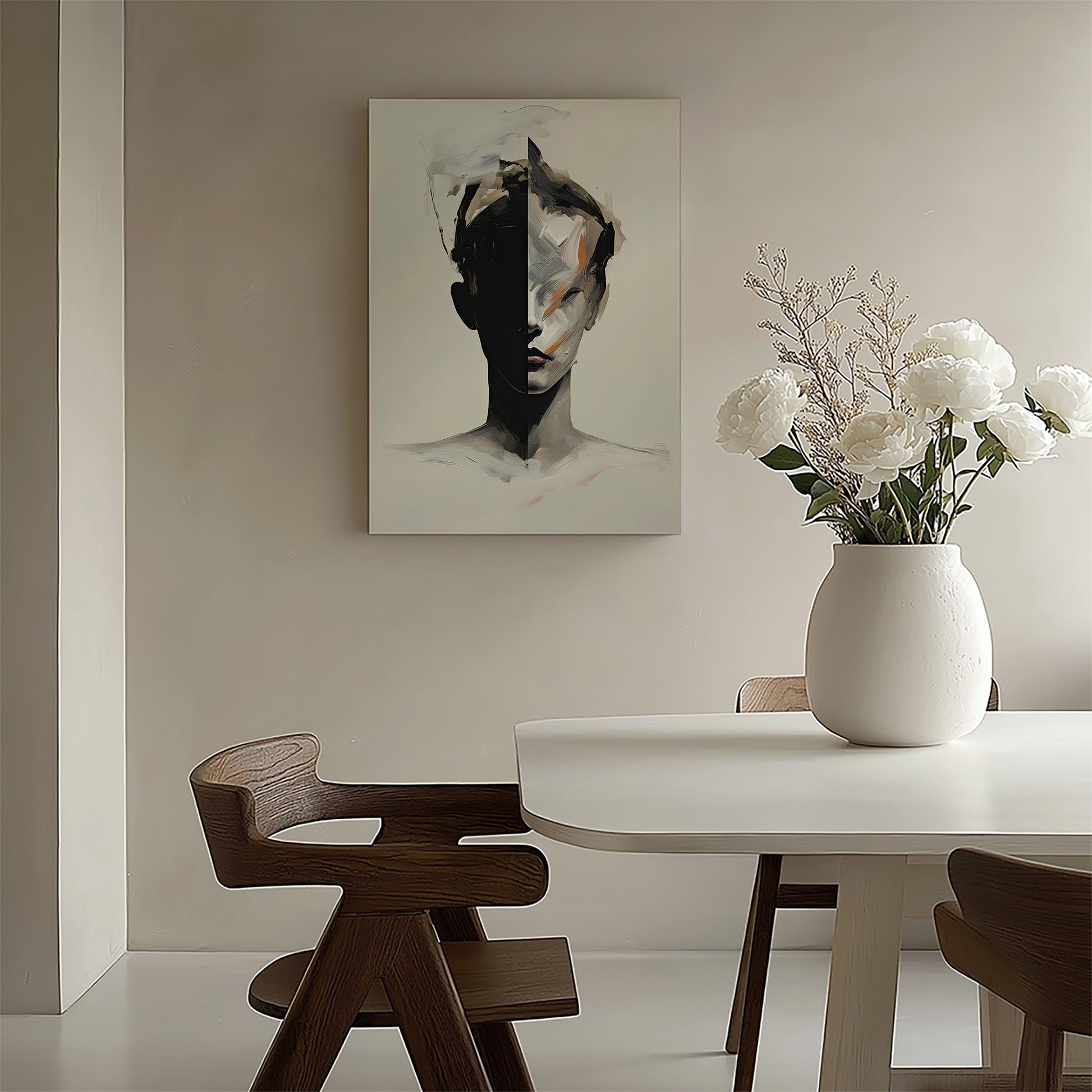 Design Concept No. 58 for Divided Persona Japanese Satin Canvas Wall Art