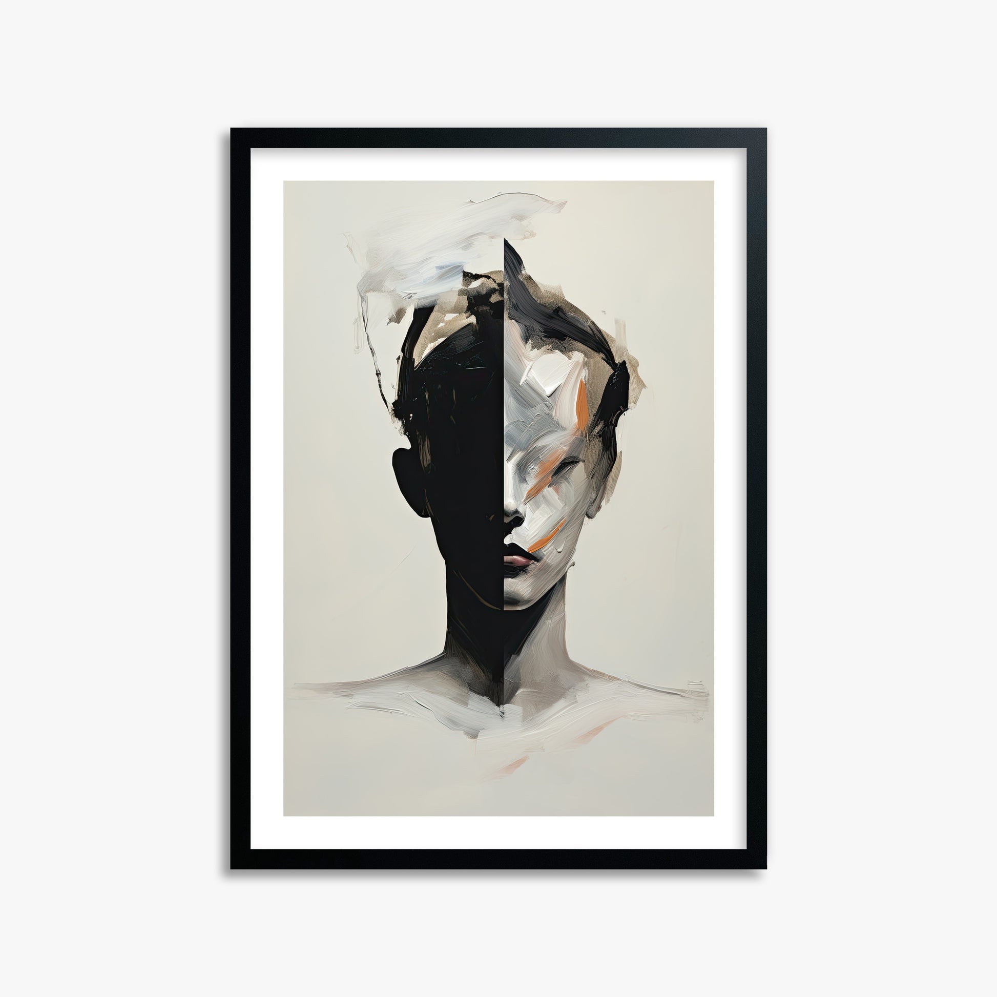 Divided Persona, 50x70cm Black Framed Art Reproduction