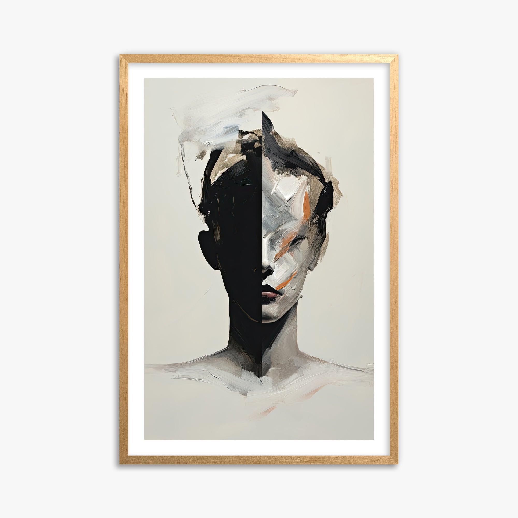 Divided Persona, 61x91cm Oak Framed Art Reproduction