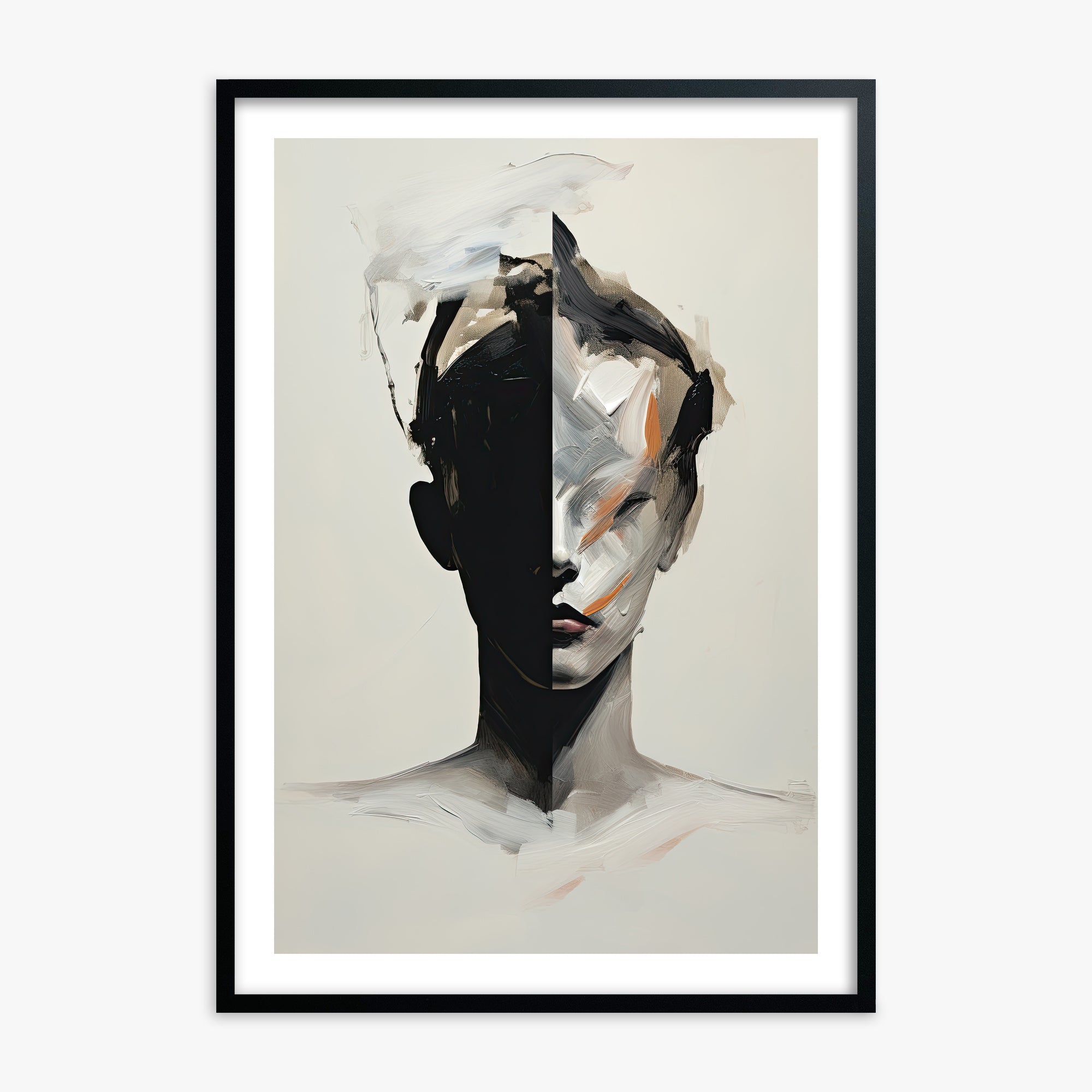 Divided Persona, 70x100cm Black Framed Art Reproduction