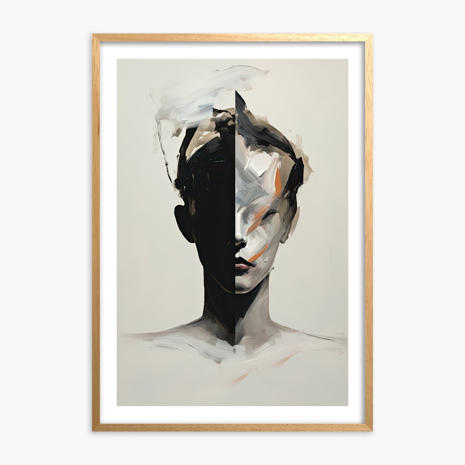 Divided Persona, 70x100cm Oak Framed Art Reproduction