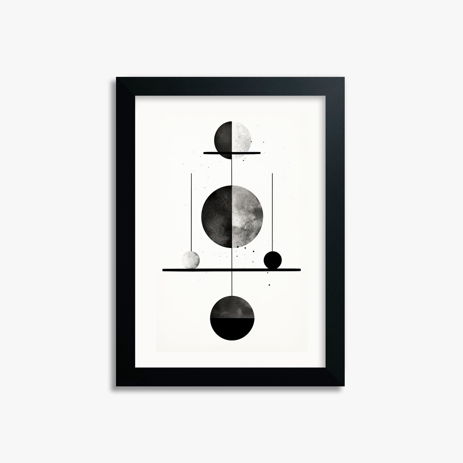 Equilibrium Spheres, 21x30cm Framed Poster With Black Frame