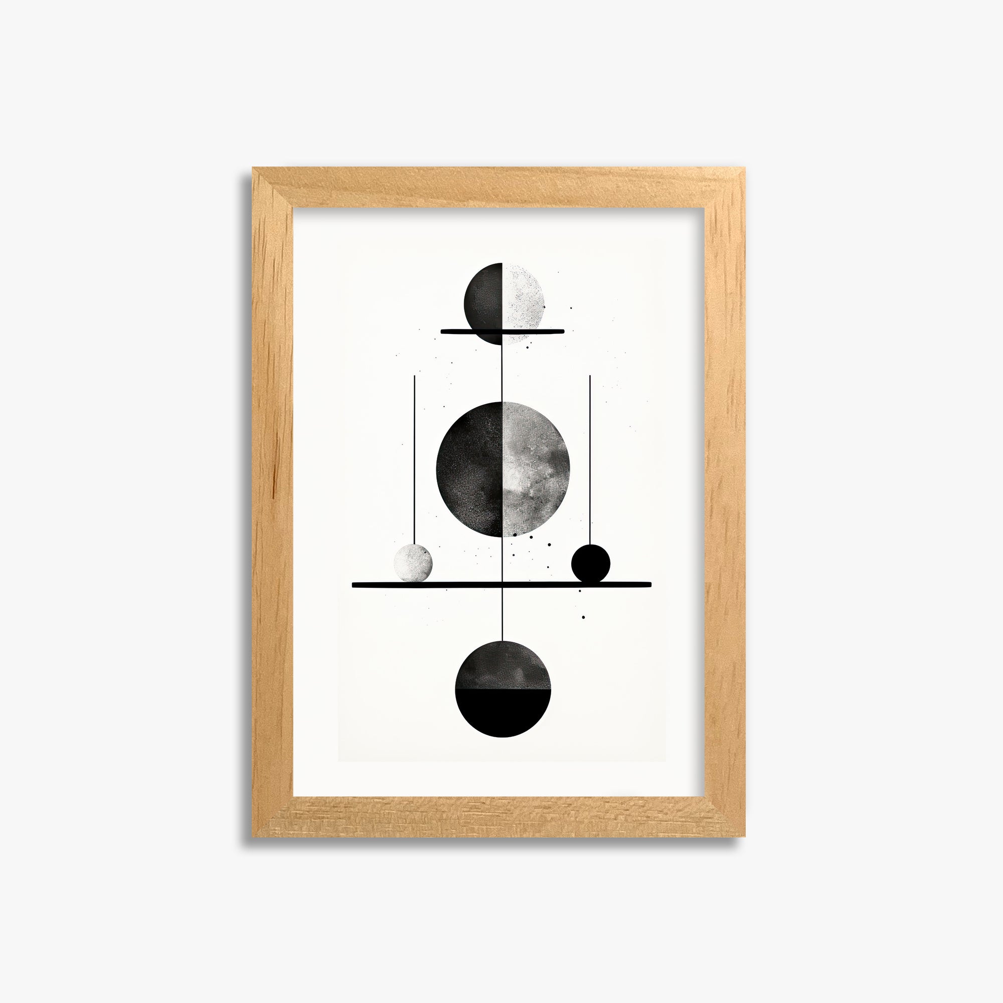 Equilibrium Spheres, 21x30cm Framed Poster With Oak Frame