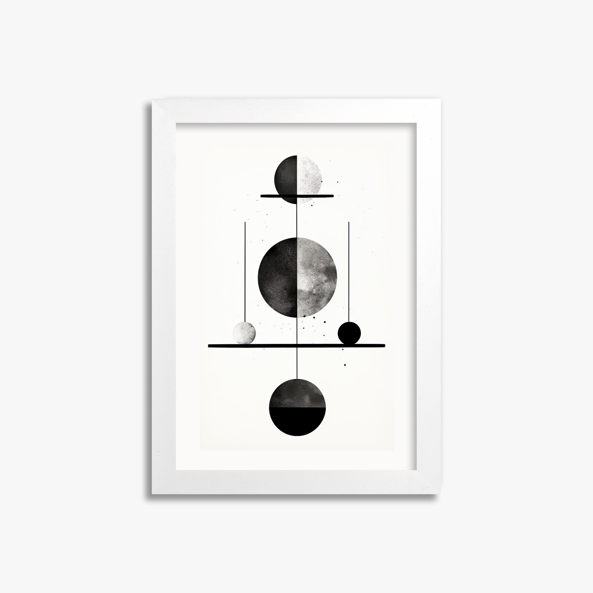 Equilibrium Spheres, 21x30cm Framed Poster With White Frame