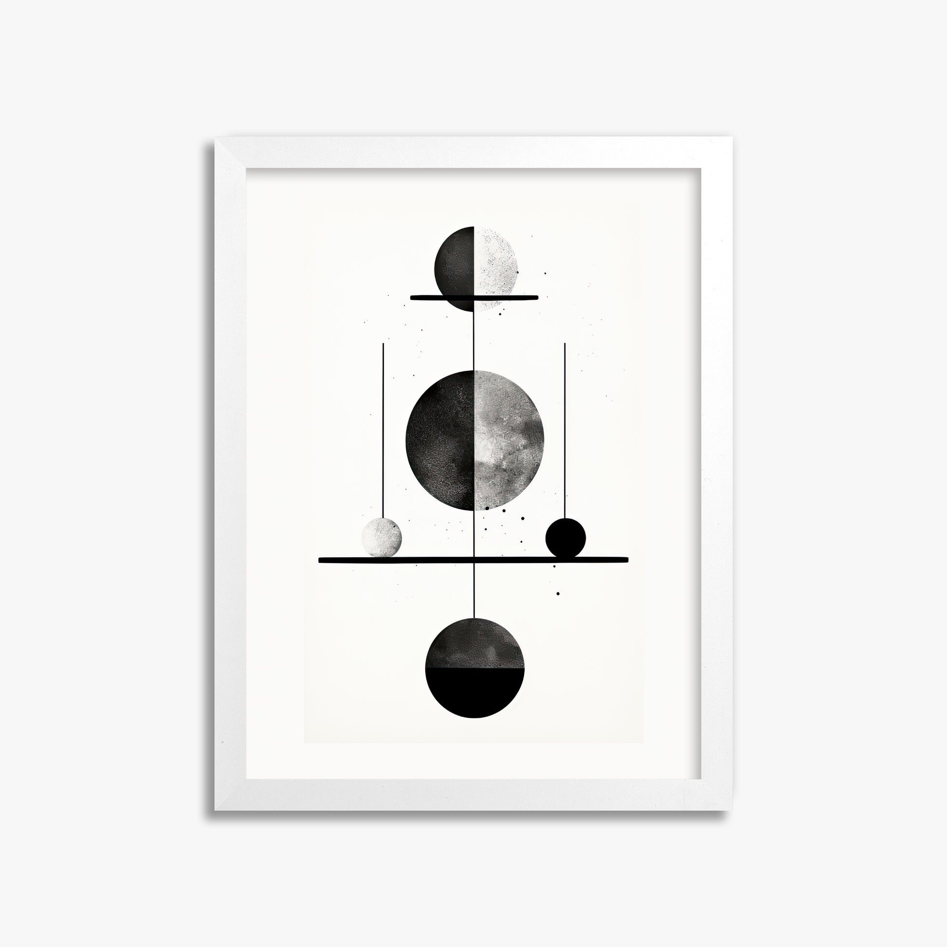 Equilibrium Spheres, 30x40cm Framed Poster With White Frame