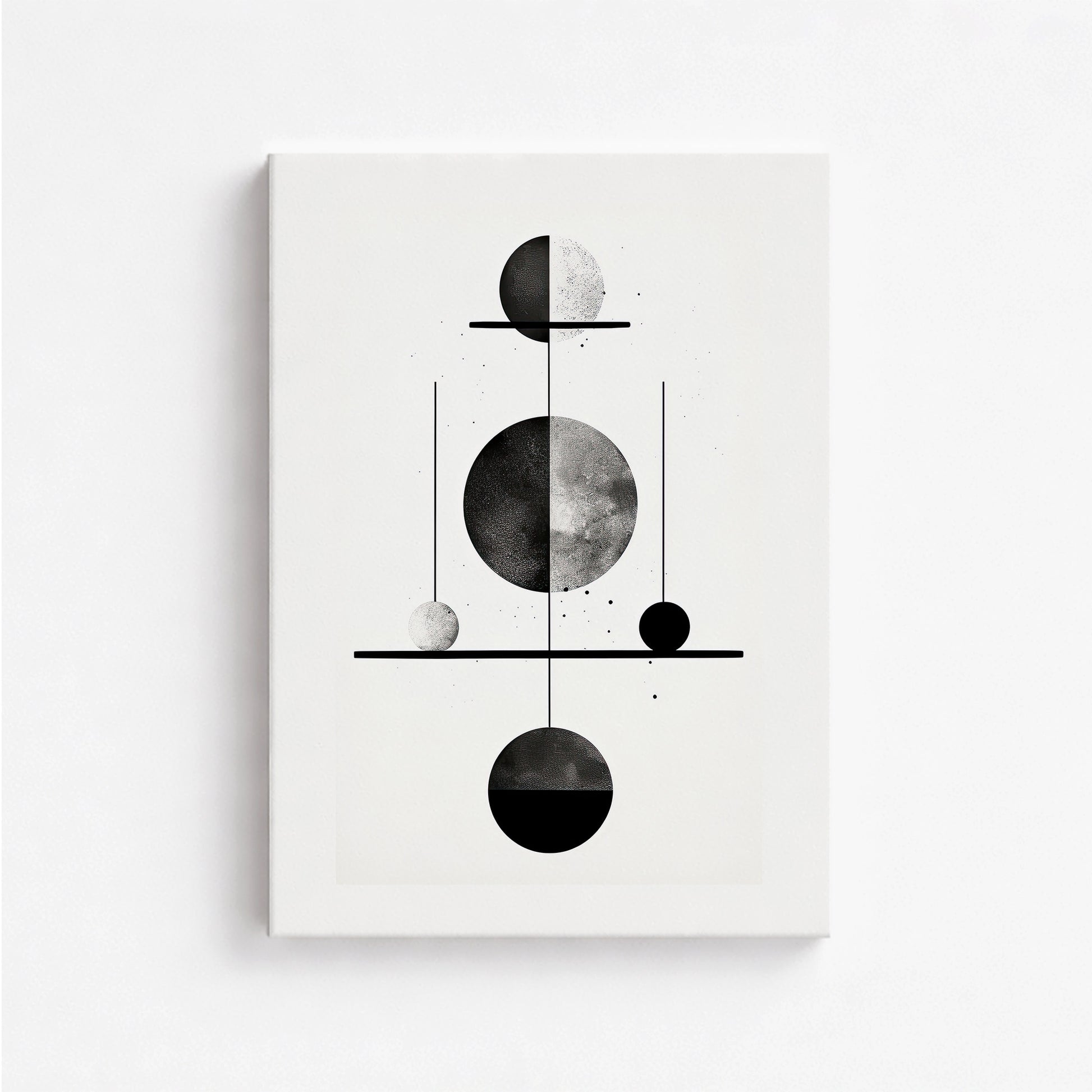 Equilibrium Spheres, 50x70cm Satin Canvas Art Reproduction