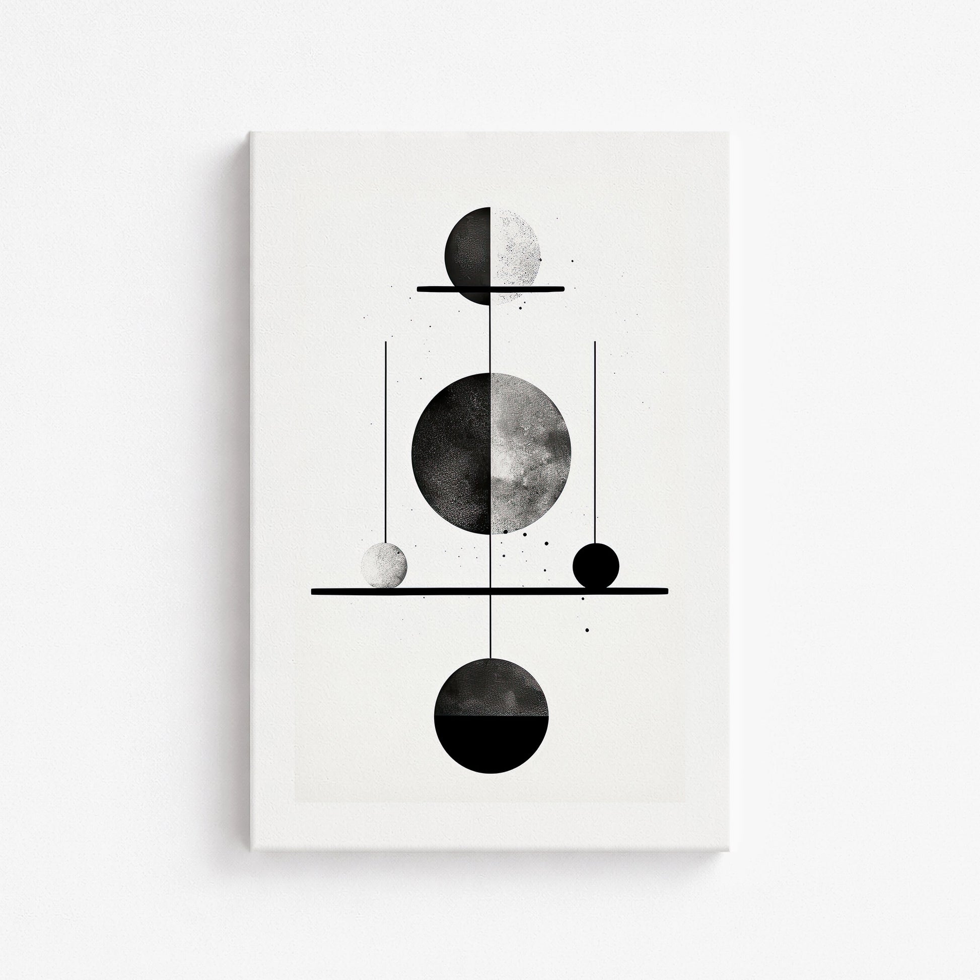Equilibrium Spheres, 61x91cm Satin Canvas Art Reproduction