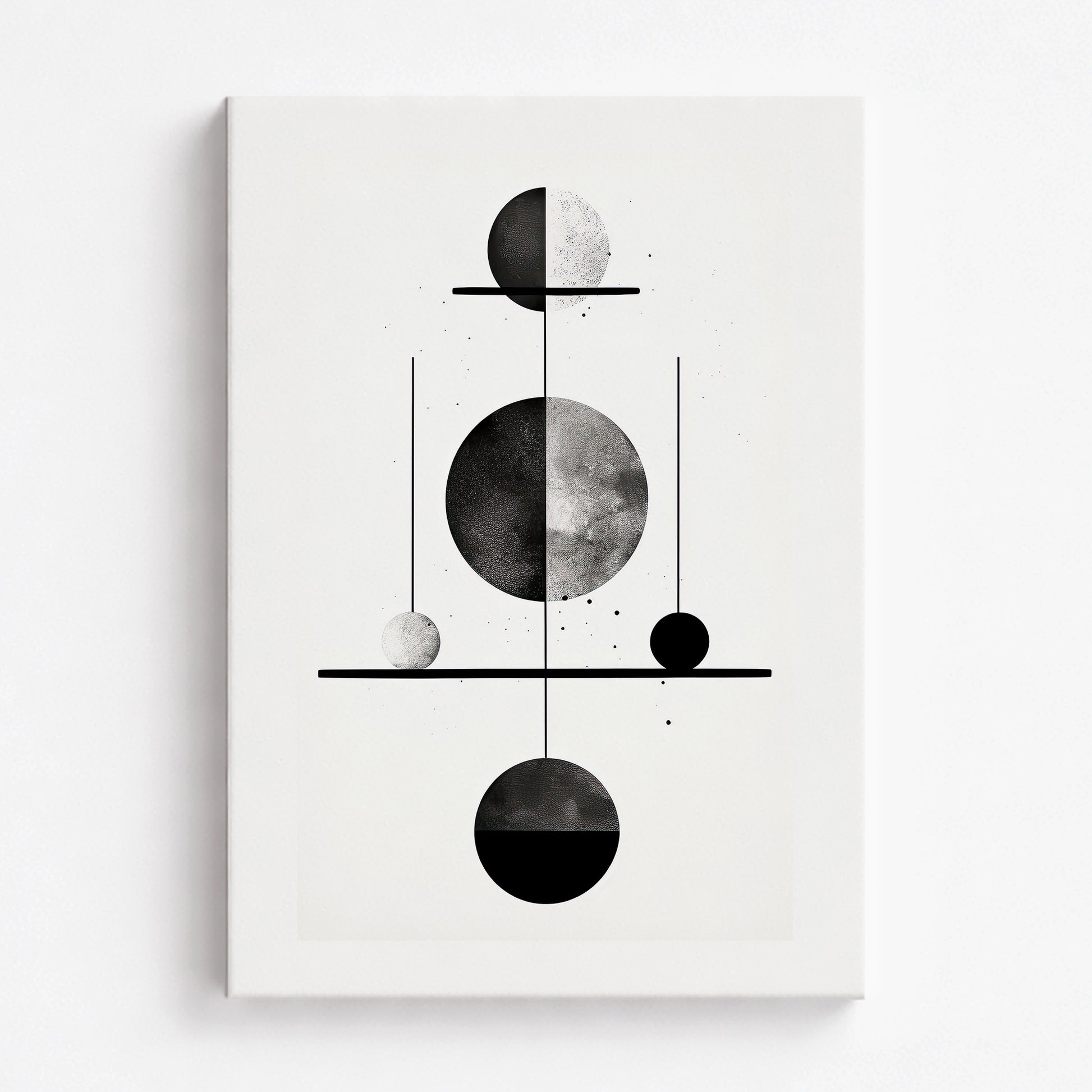 Equilibrium Spheres, 70x100cm Satin Canvas Art Reproduction