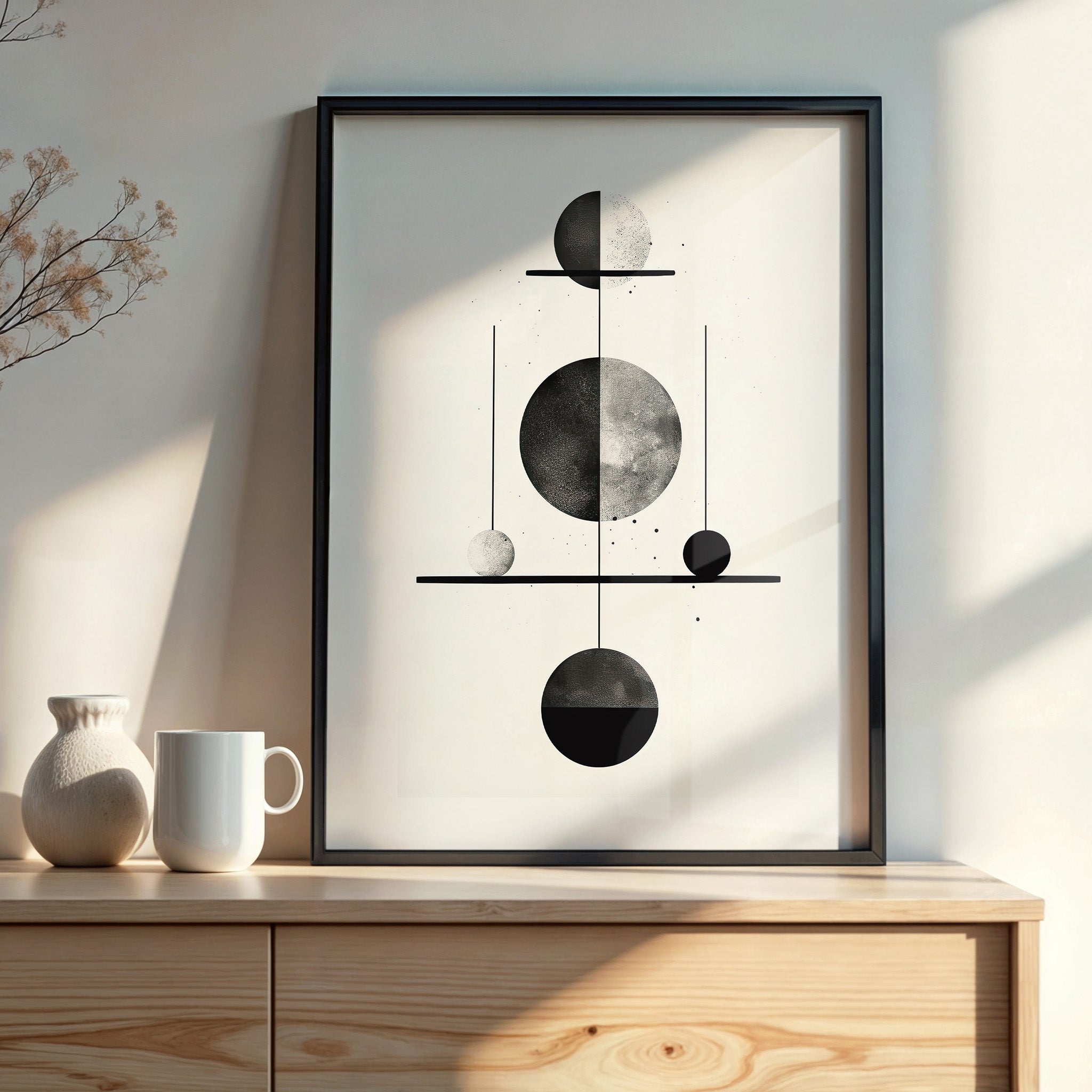 Design Concept No. 22 for Equilibrium Spheres Modern Poster Art