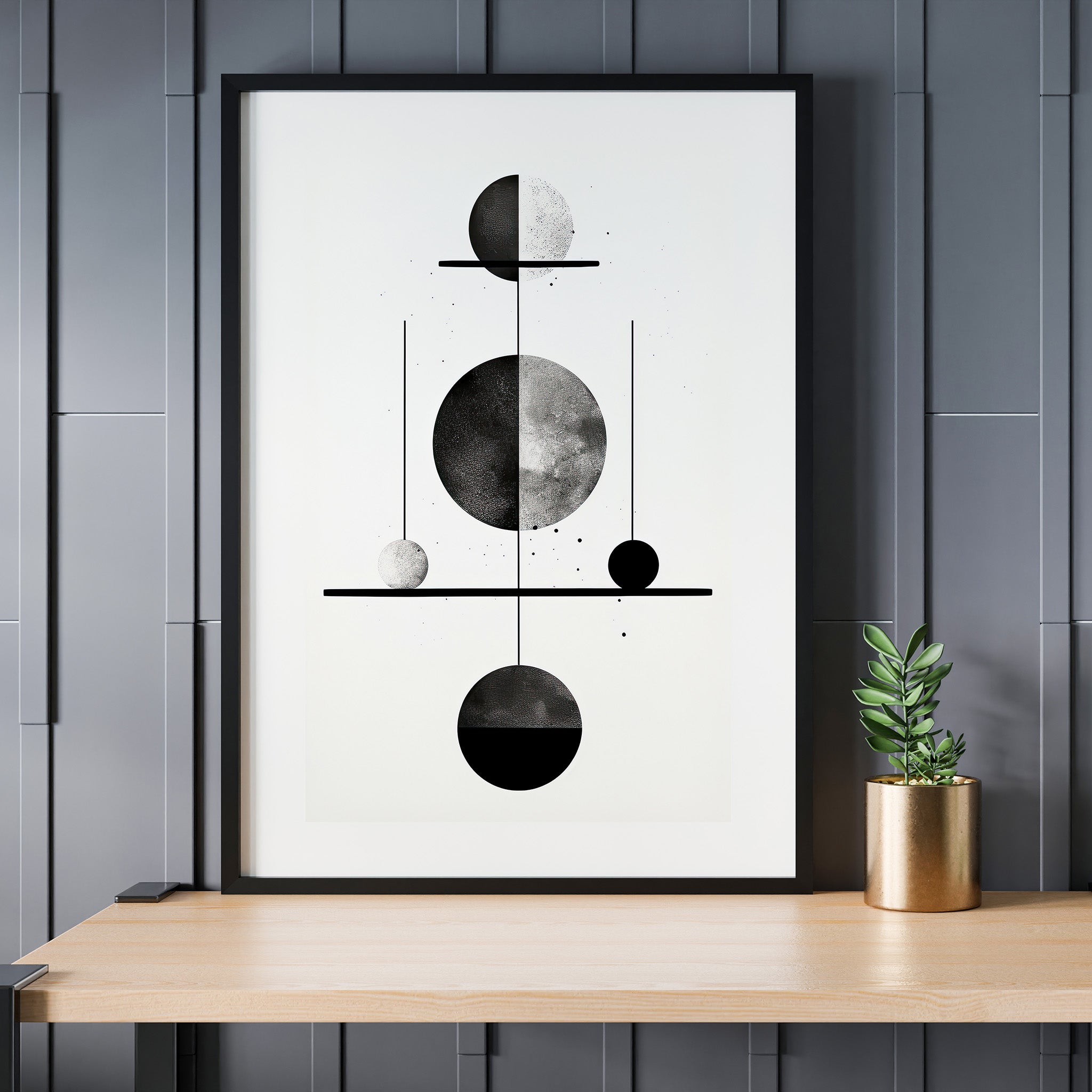 Design Concept No. 24 for Equilibrium Spheres Modern Poster Art