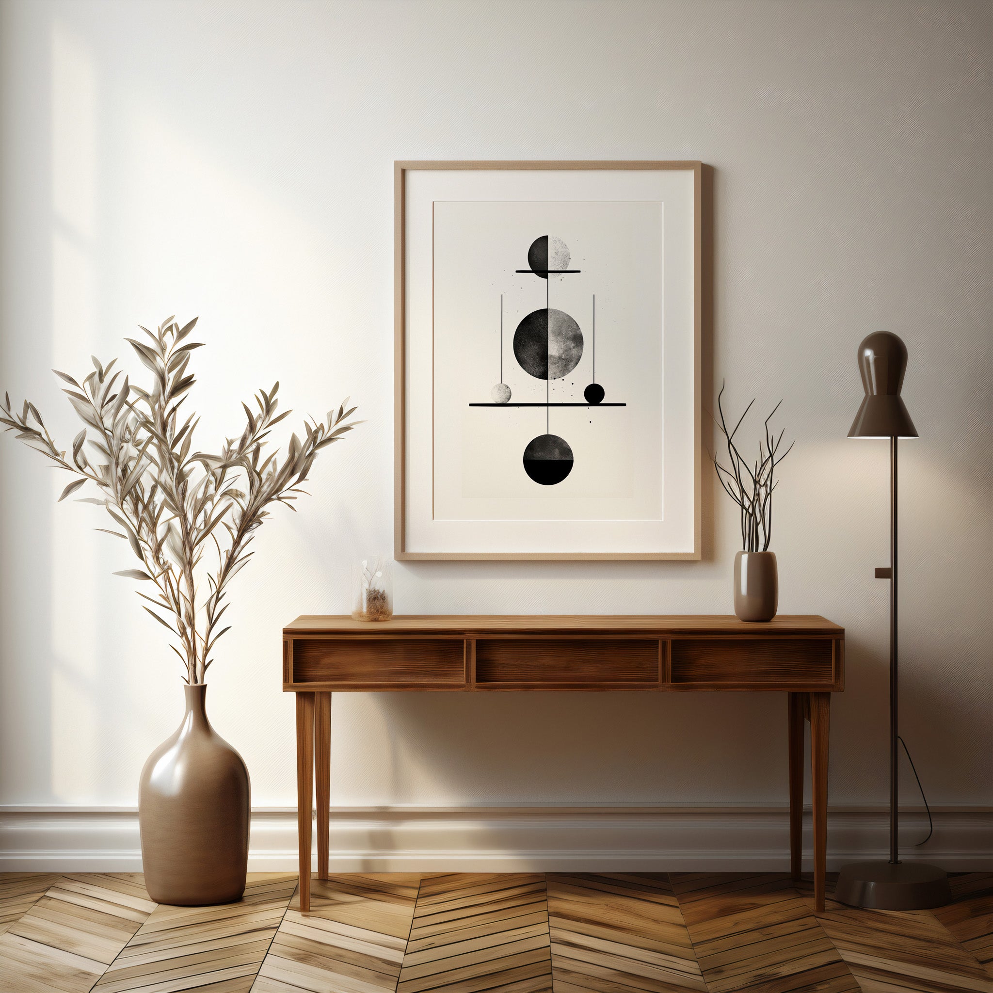 Design Concept No. 37 for Equilibrium Spheres Modern Poster Art