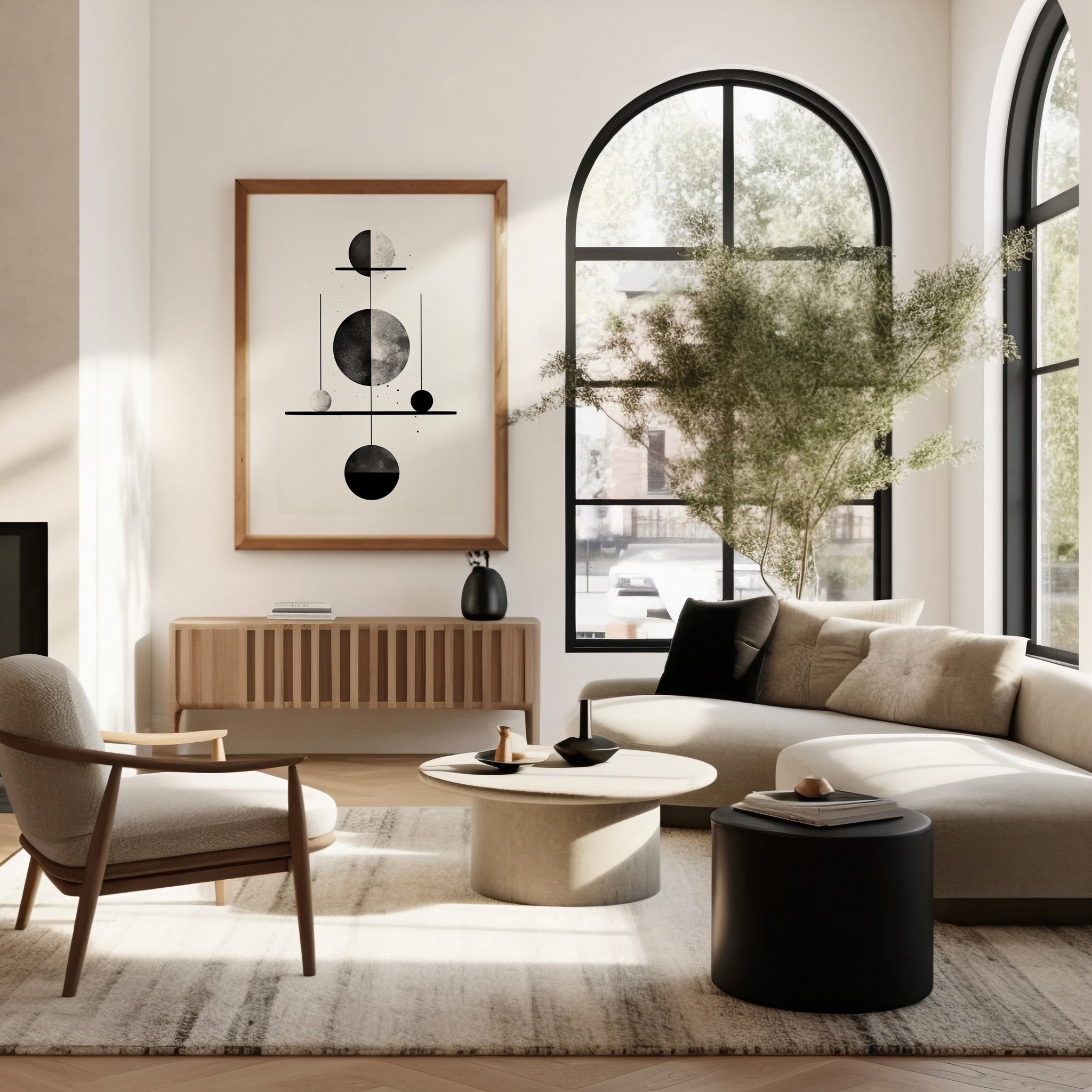 Design Concept No. 40 for Equilibrium Spheres Modern Poster Art