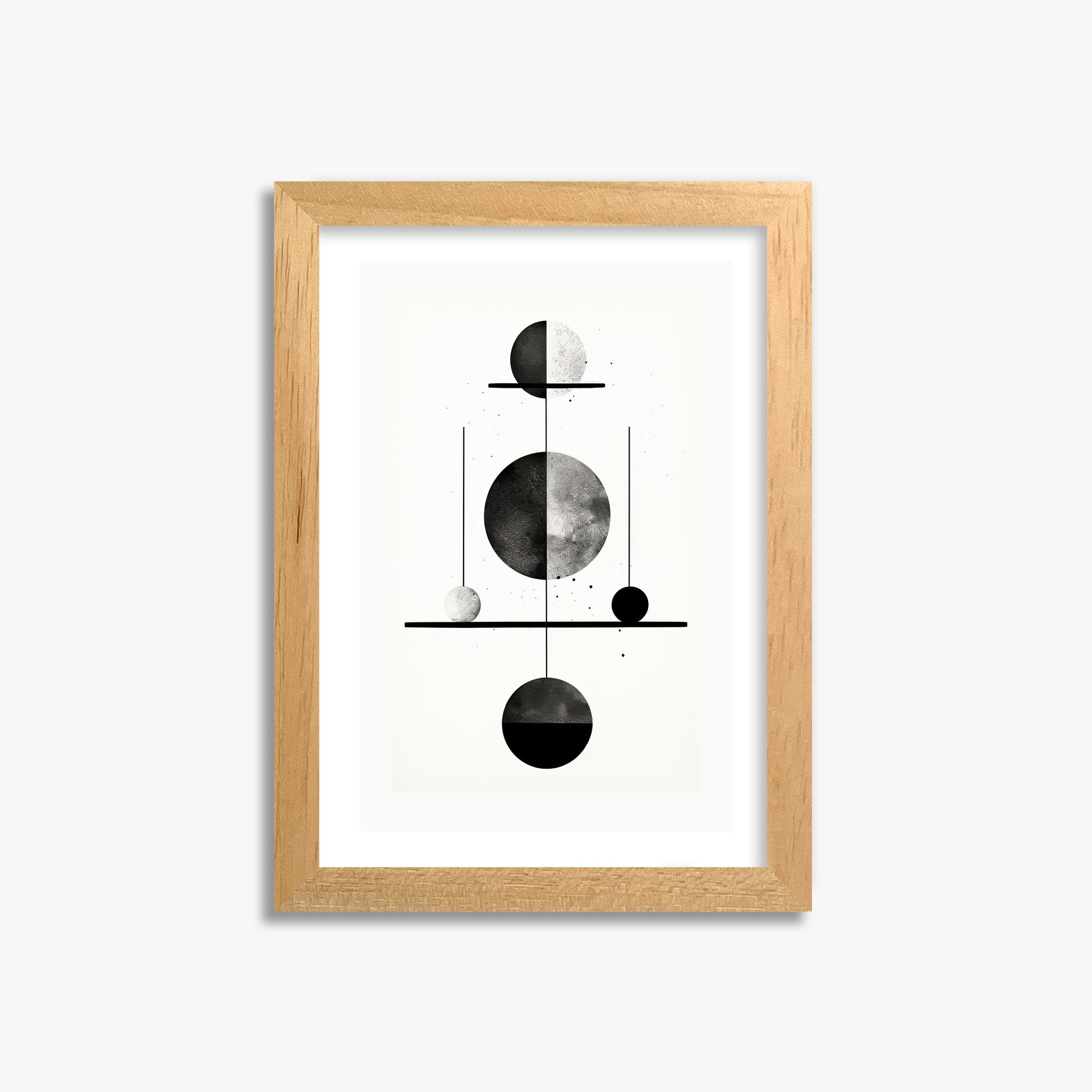 Equilibrium Spheres, 21x30cm Oak Framed Art Reproduction