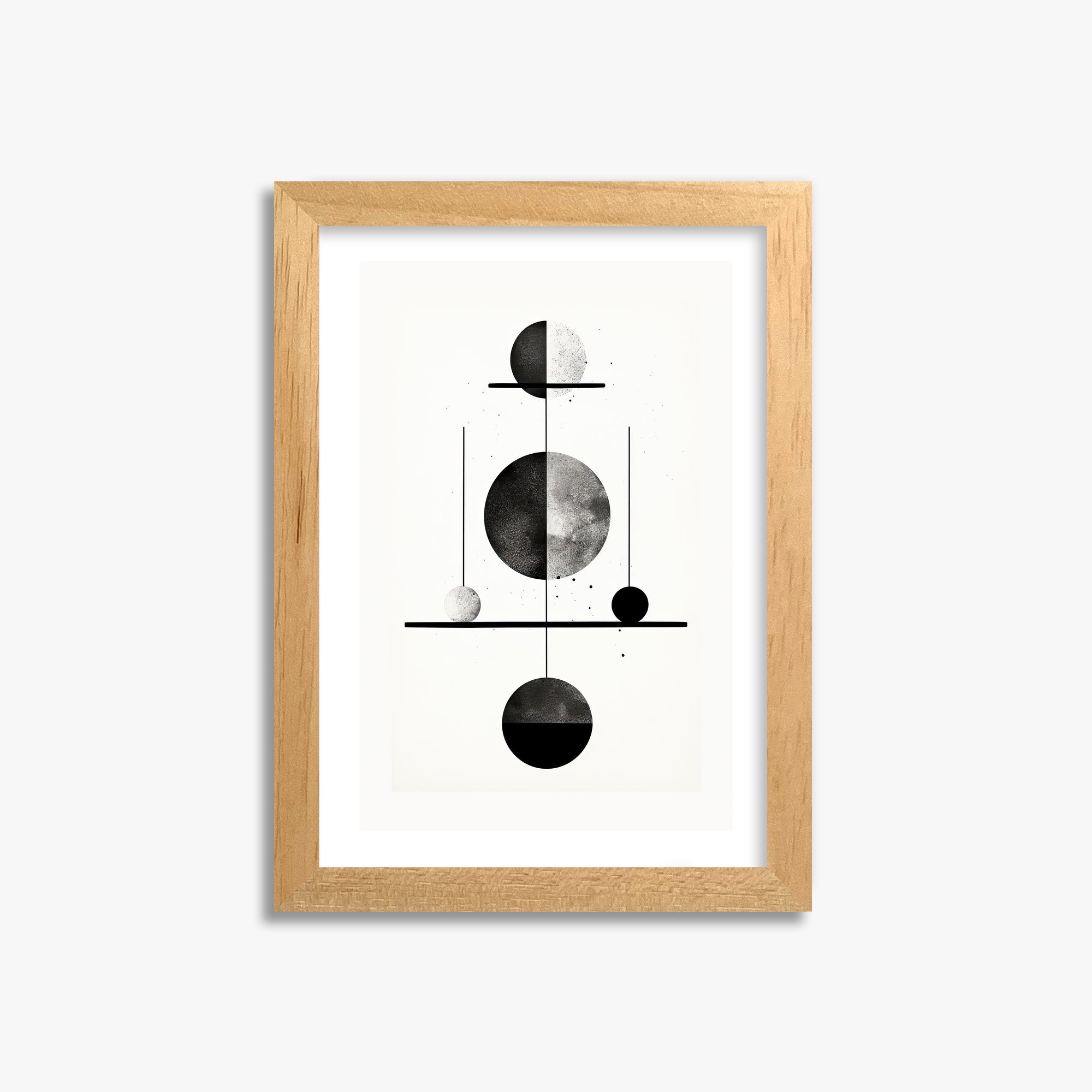 Equilibrium Spheres, 21x30cm Oak Framed Art Reproduction