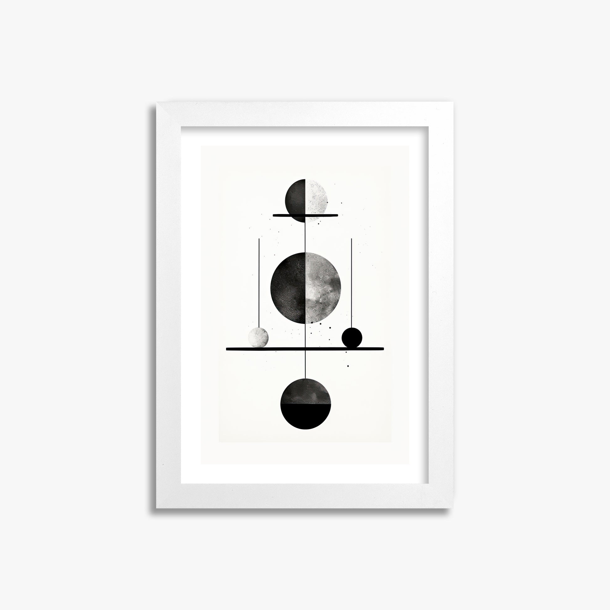 Equilibrium Spheres, 21x30cm Whitek Framed Art Reproduction
