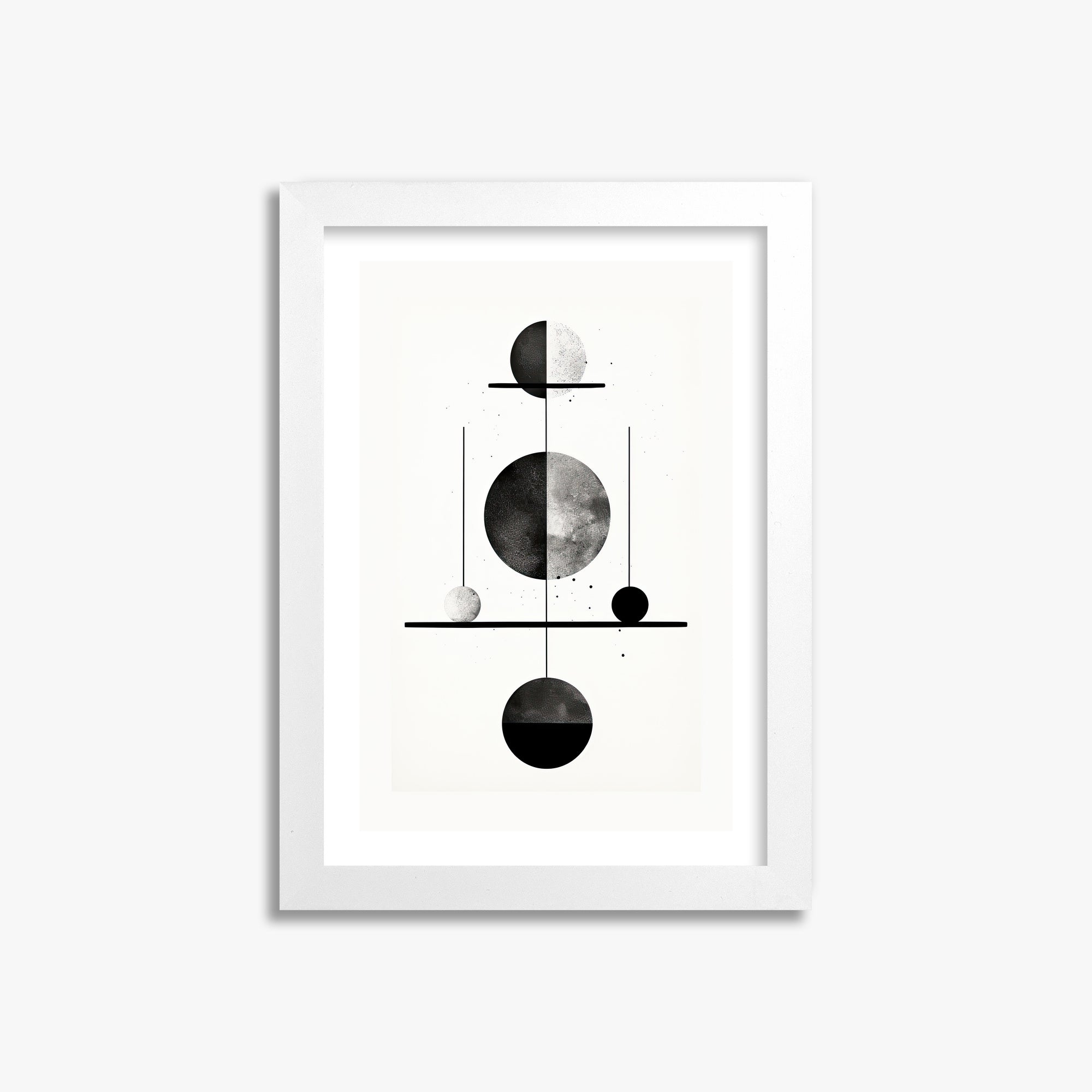 Equilibrium Spheres, 21x30cm Whitek Framed Art Reproduction