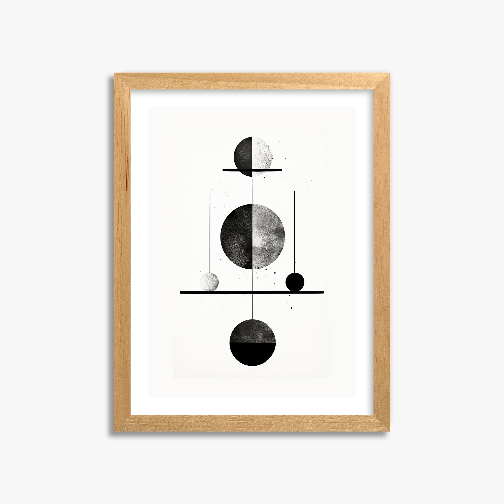 Equilibrium Spheres, 30x40cm Oak Framed Art Reproduction