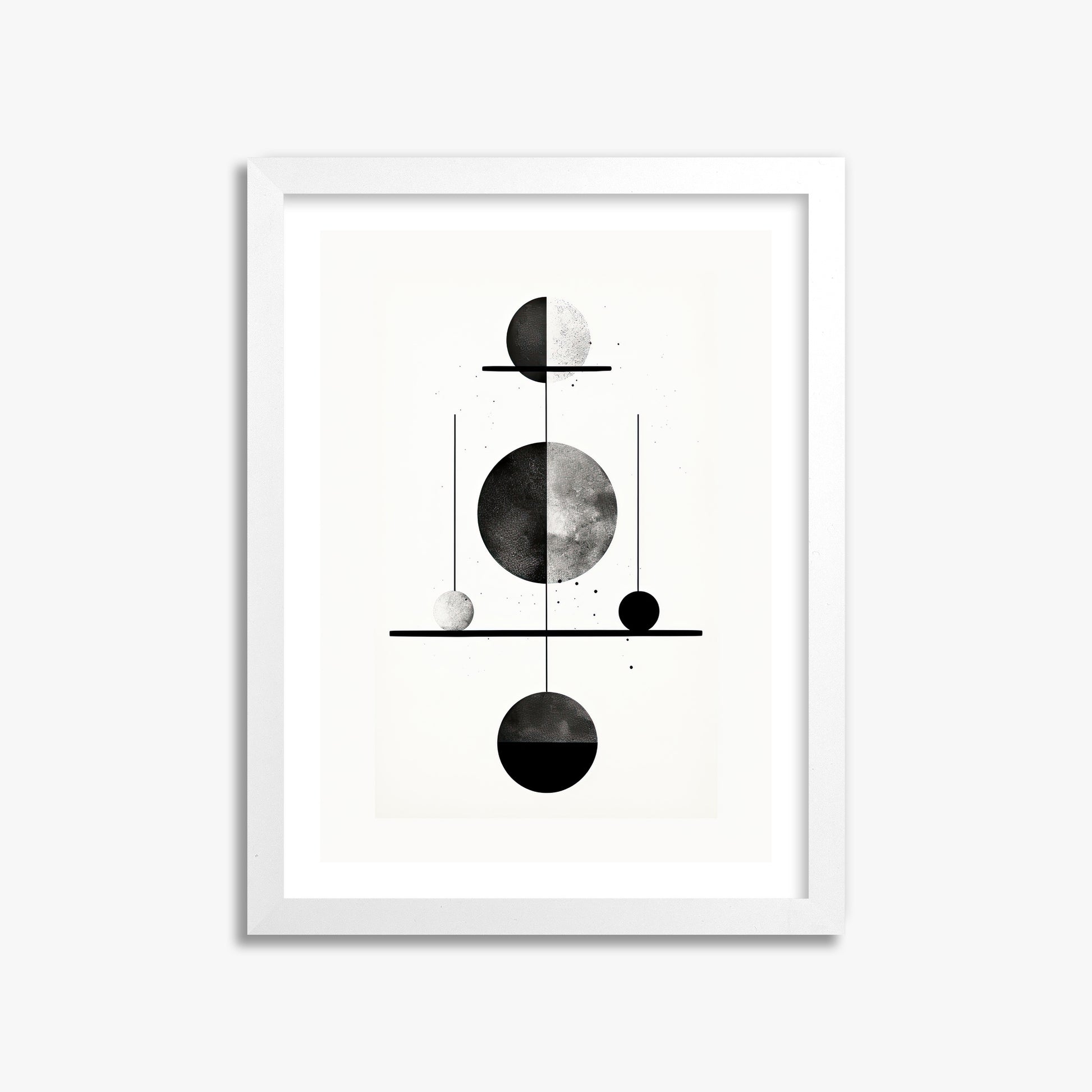 Equilibrium Spheres, 30x40cm Whitek Framed Art Reproduction