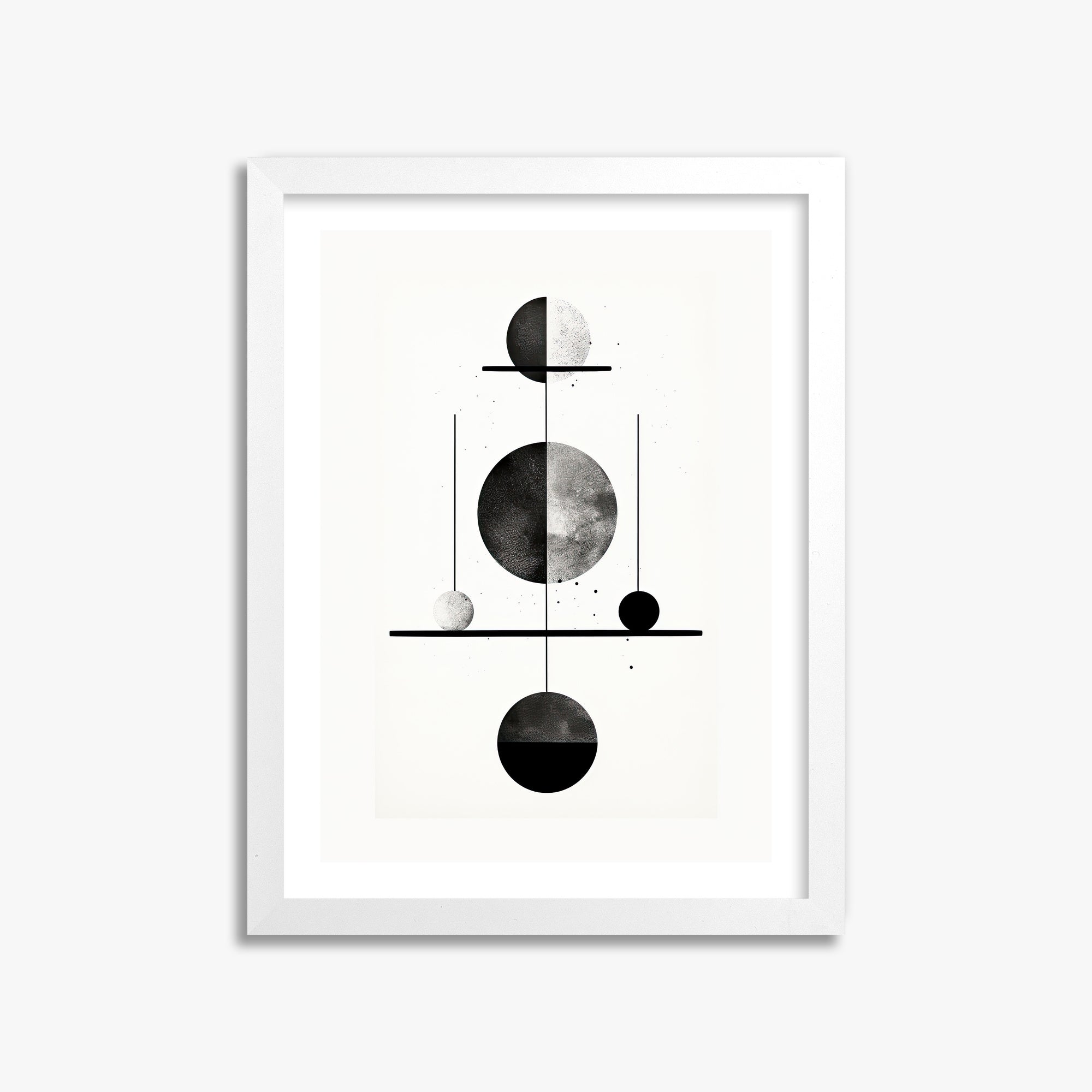 Equilibrium Spheres, 30x40cm Whitek Framed Art Reproduction