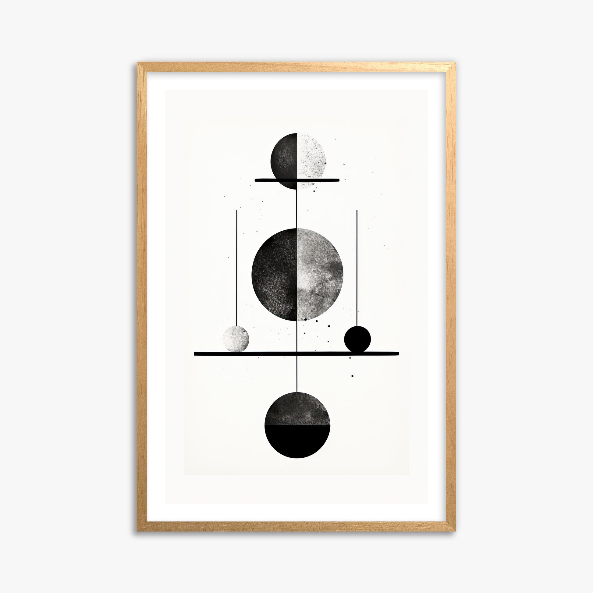 Equilibrium Spheres, 61x91cm Oak Framed Art Reproduction