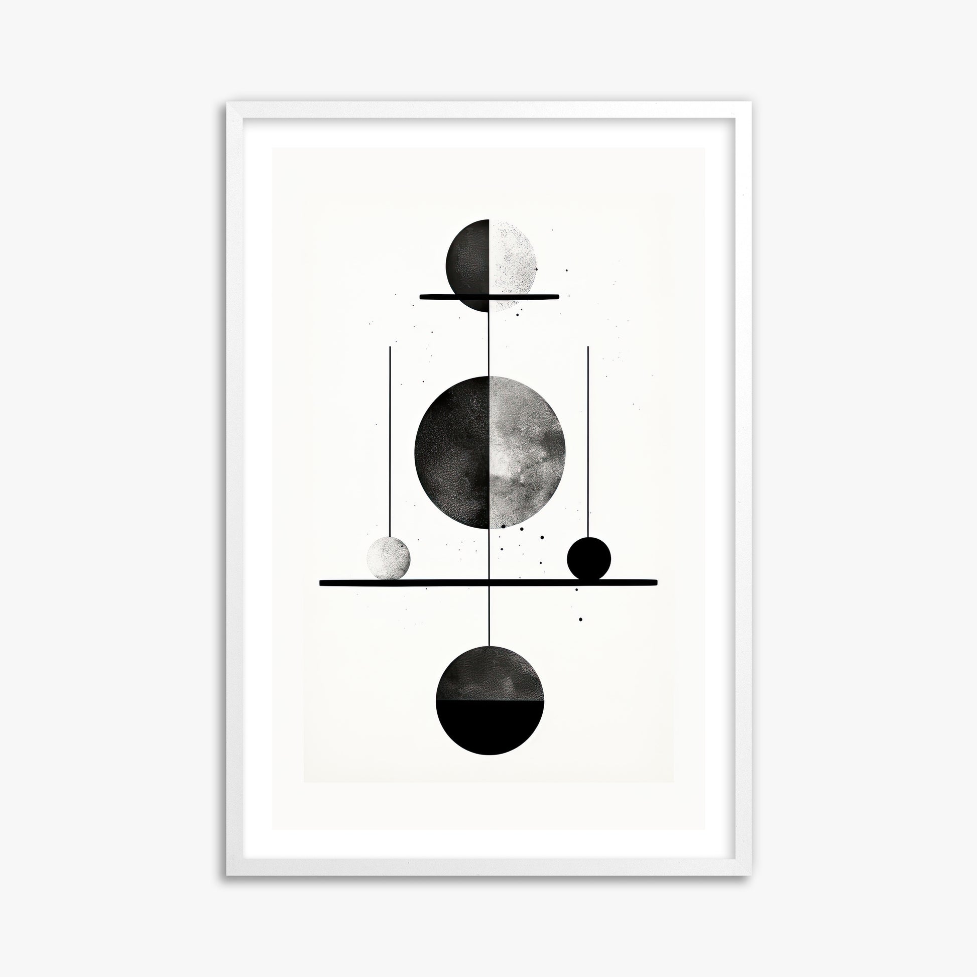 Equilibrium Spheres, 61x91cm Whitek Framed Art Reproduction