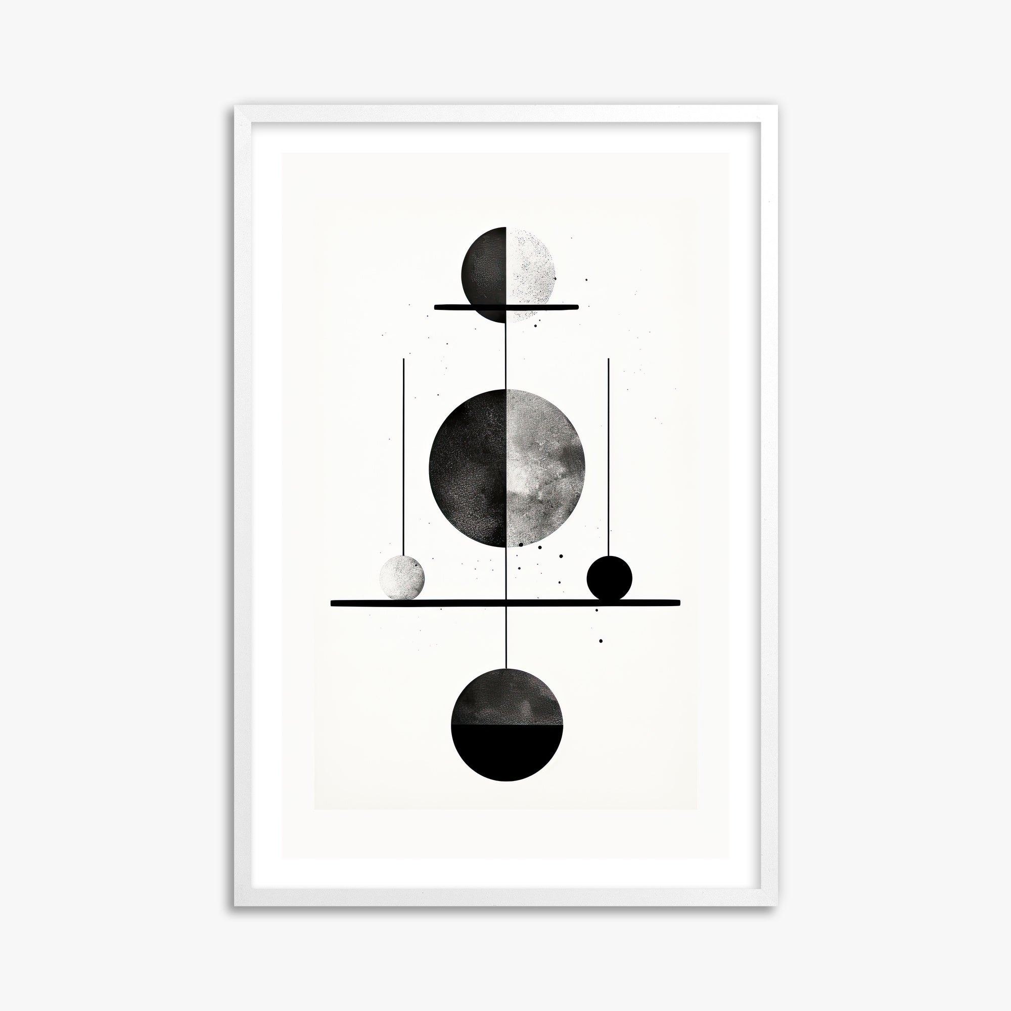 Equilibrium Spheres, 61x91cm Whitek Framed Art Reproduction