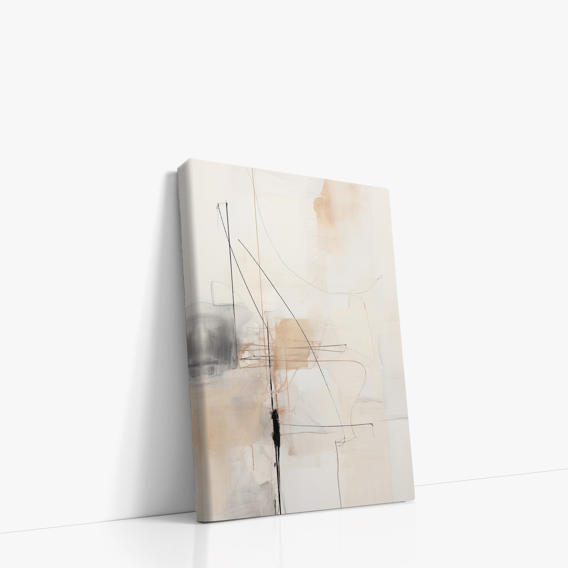 Veiled Blueprint, 21x30cm Satin Canvas Art Reproduction Left Angle