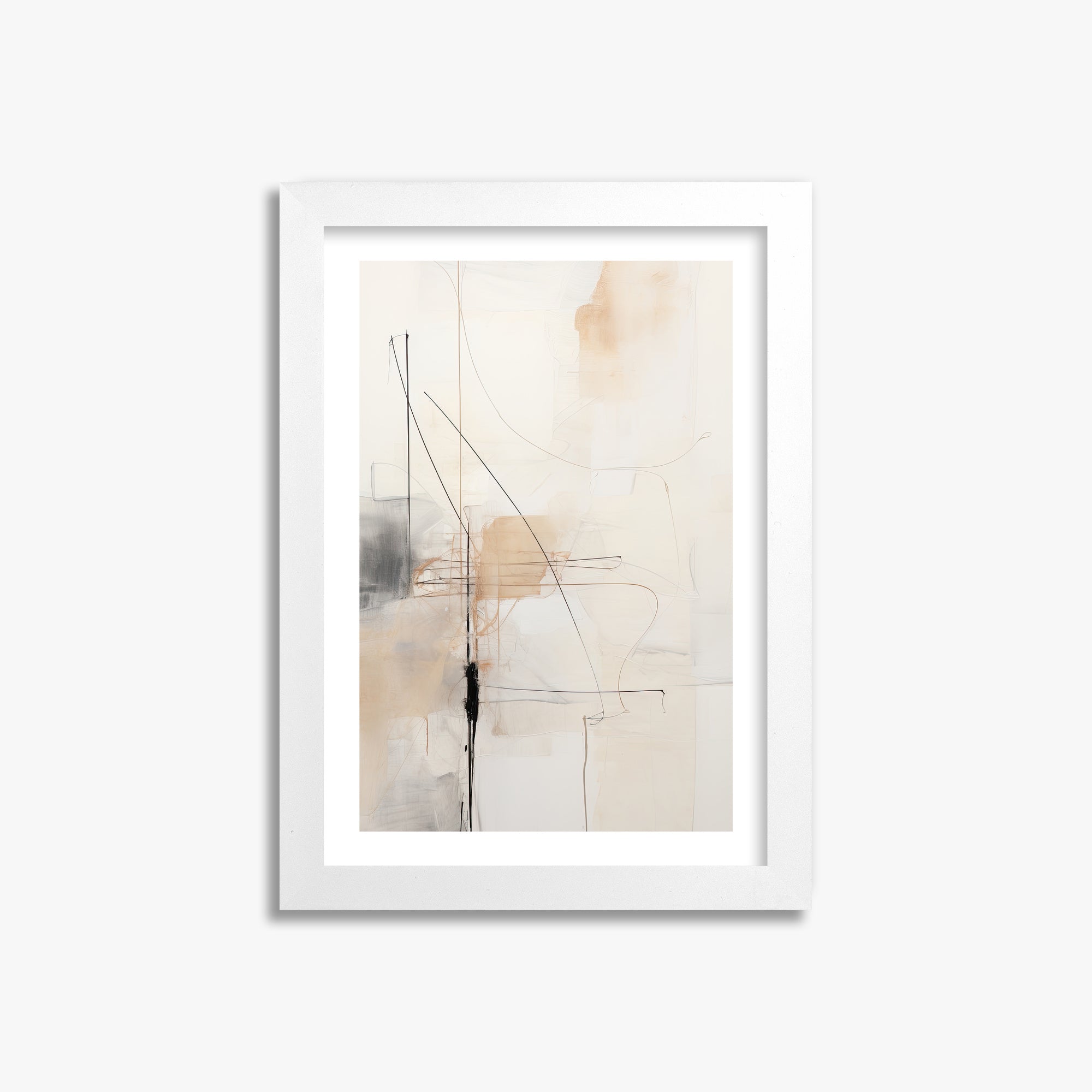 Veiled Blueprint, 21x30cm Whitek Framed Art Reproduction