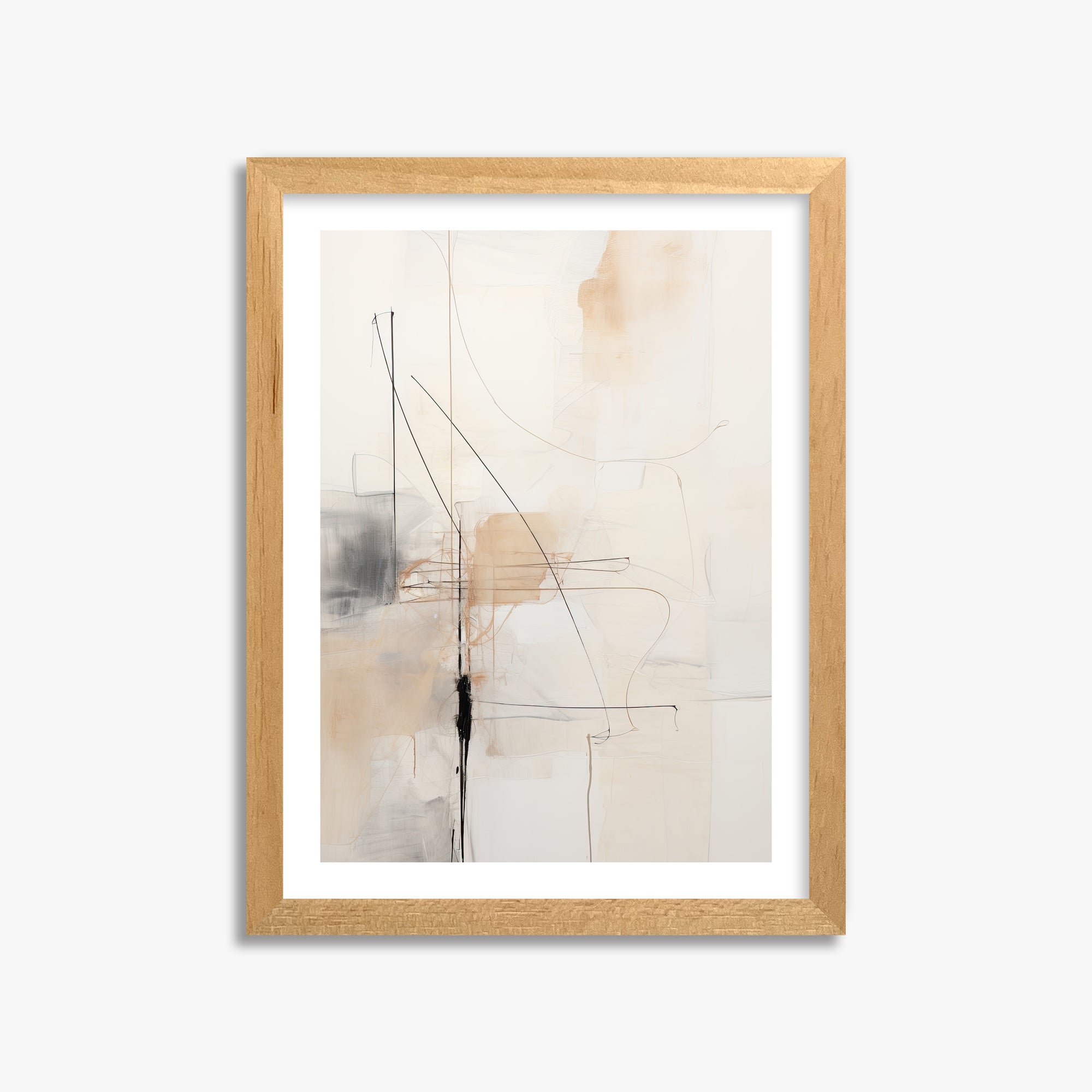 Veiled Blueprint, 30x40cm Oak Framed Art Reproduction