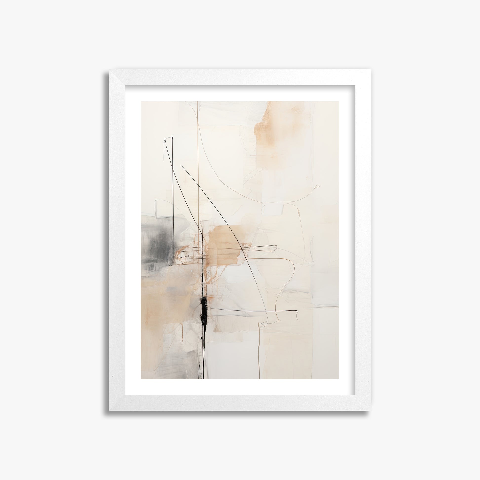 Veiled Blueprint, 30x40cm Whitek Framed Art Reproduction