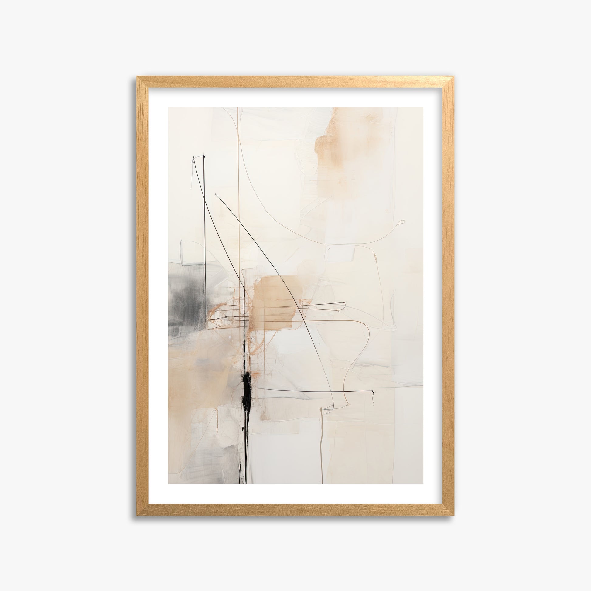 Veiled Blueprint, 50x70cm Oak Framed Art Reproduction