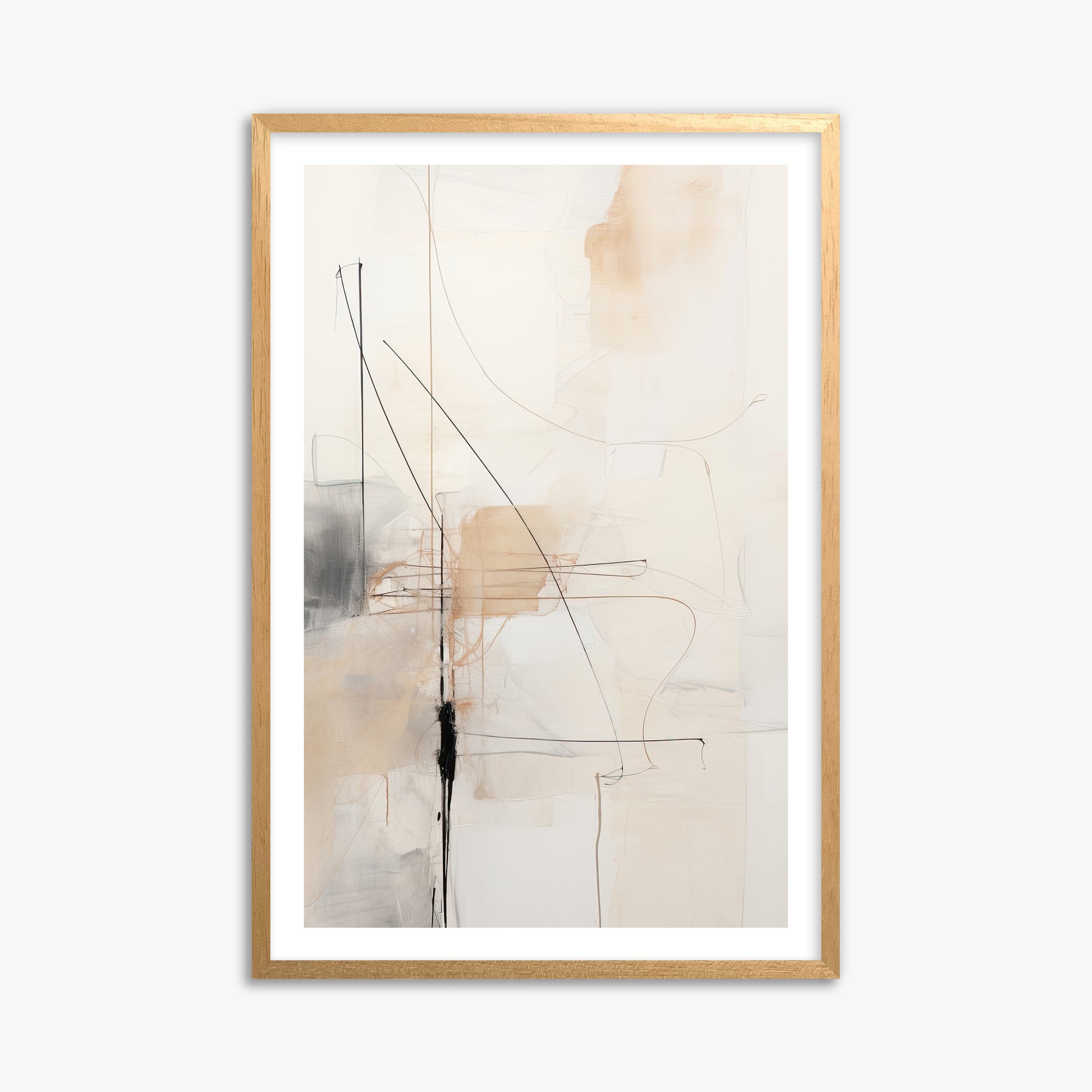 Veiled Blueprint, 61x91cm Oak Framed Art Reproduction