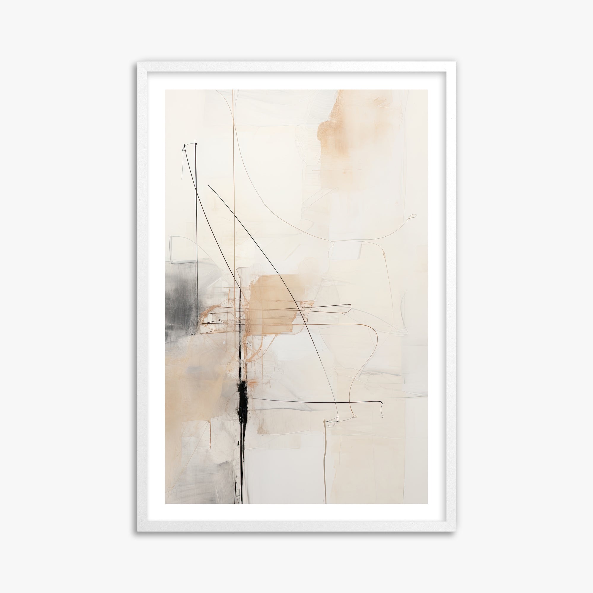 Veiled Blueprint, 61x91cm Whitek Framed Art Reproduction