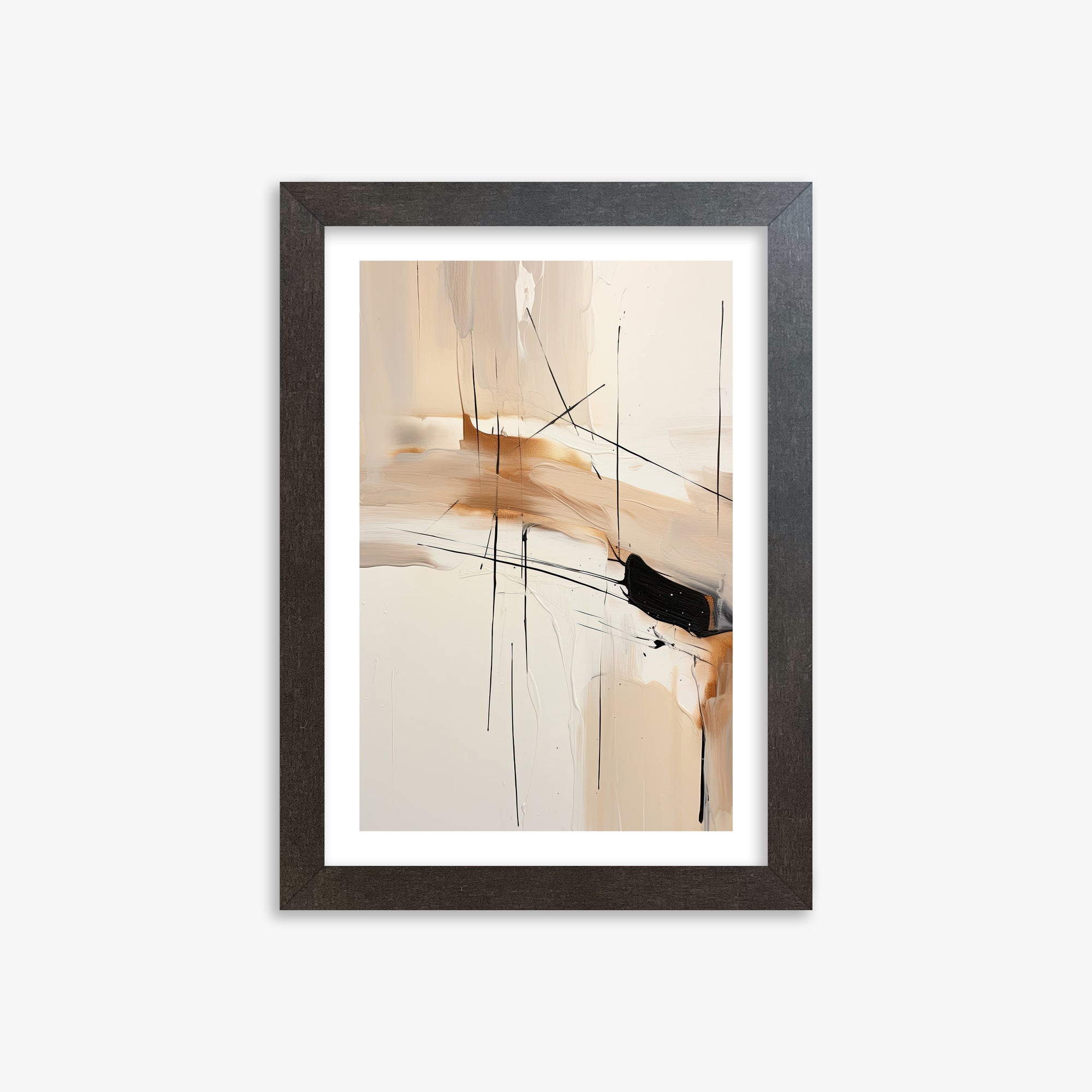 Desert Whisper, 21x30cm Framed Art Reproduction With Espresso Frame