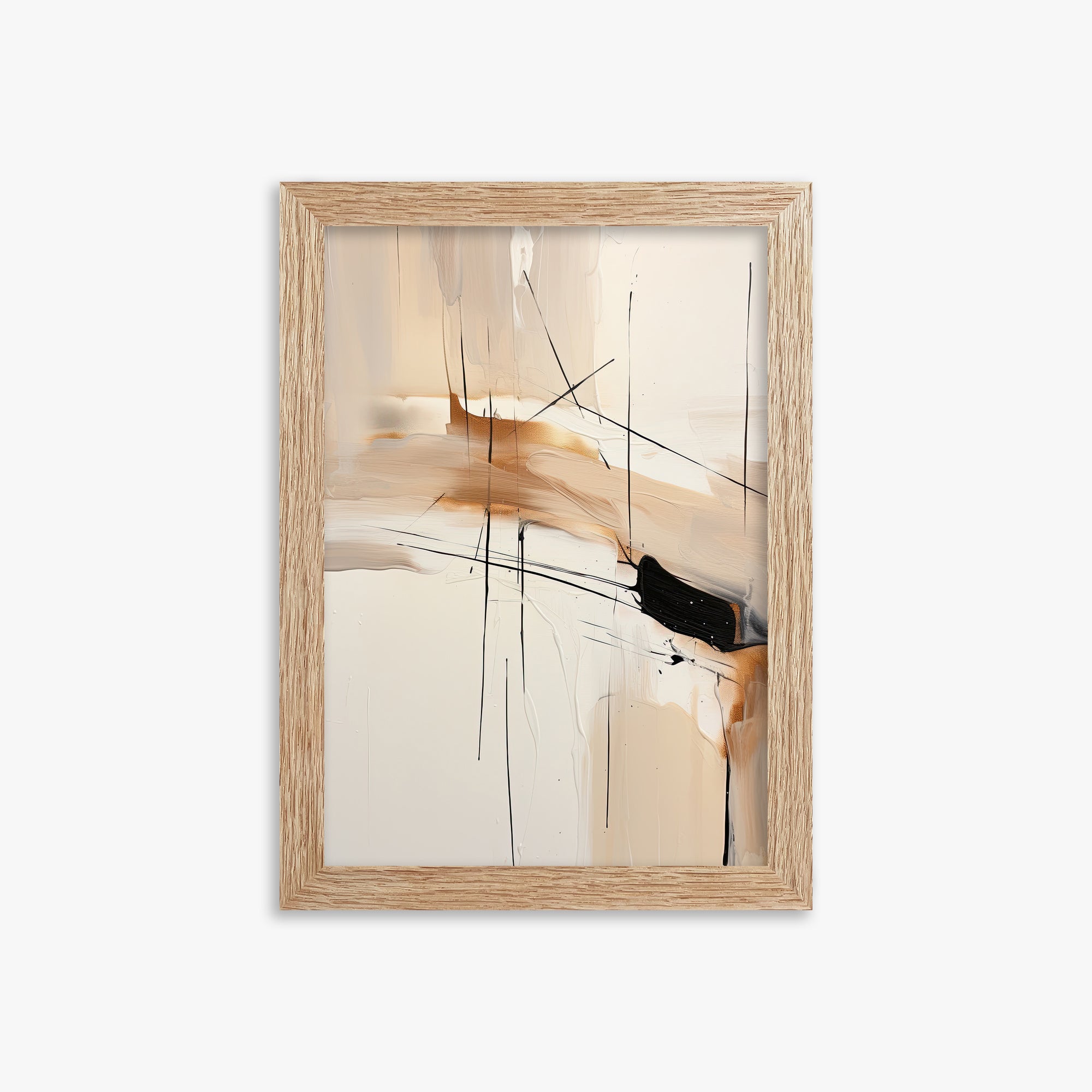Desert Whisper, 21x30cm Framed Art Reproduction With Raw Oak Frame