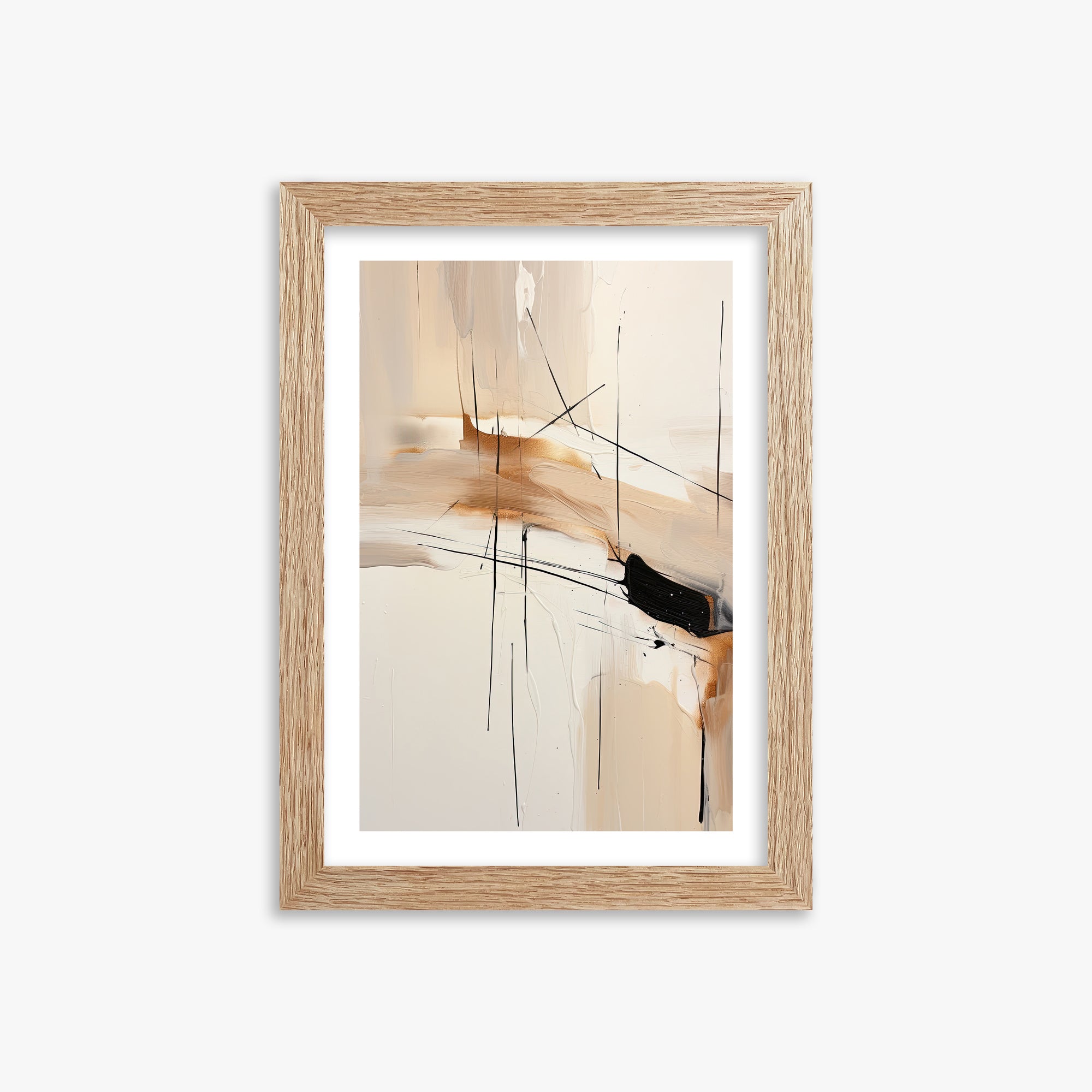 Desert Whisper, 21x30cm Framed Art Reproduction With Raw Oak Frame