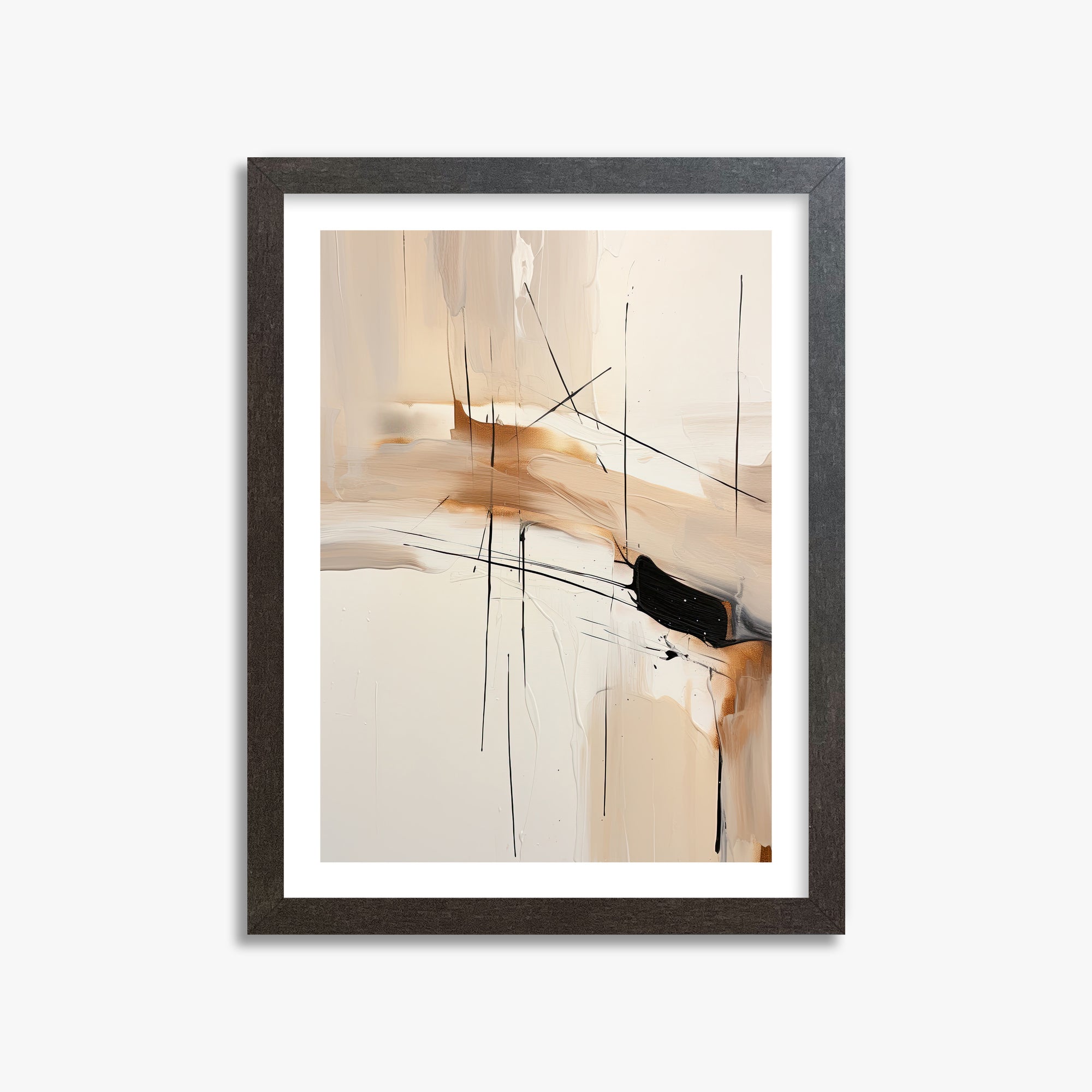 Desert Whisper, 30x40cm Framed Art Reproduction With Espresso Frame