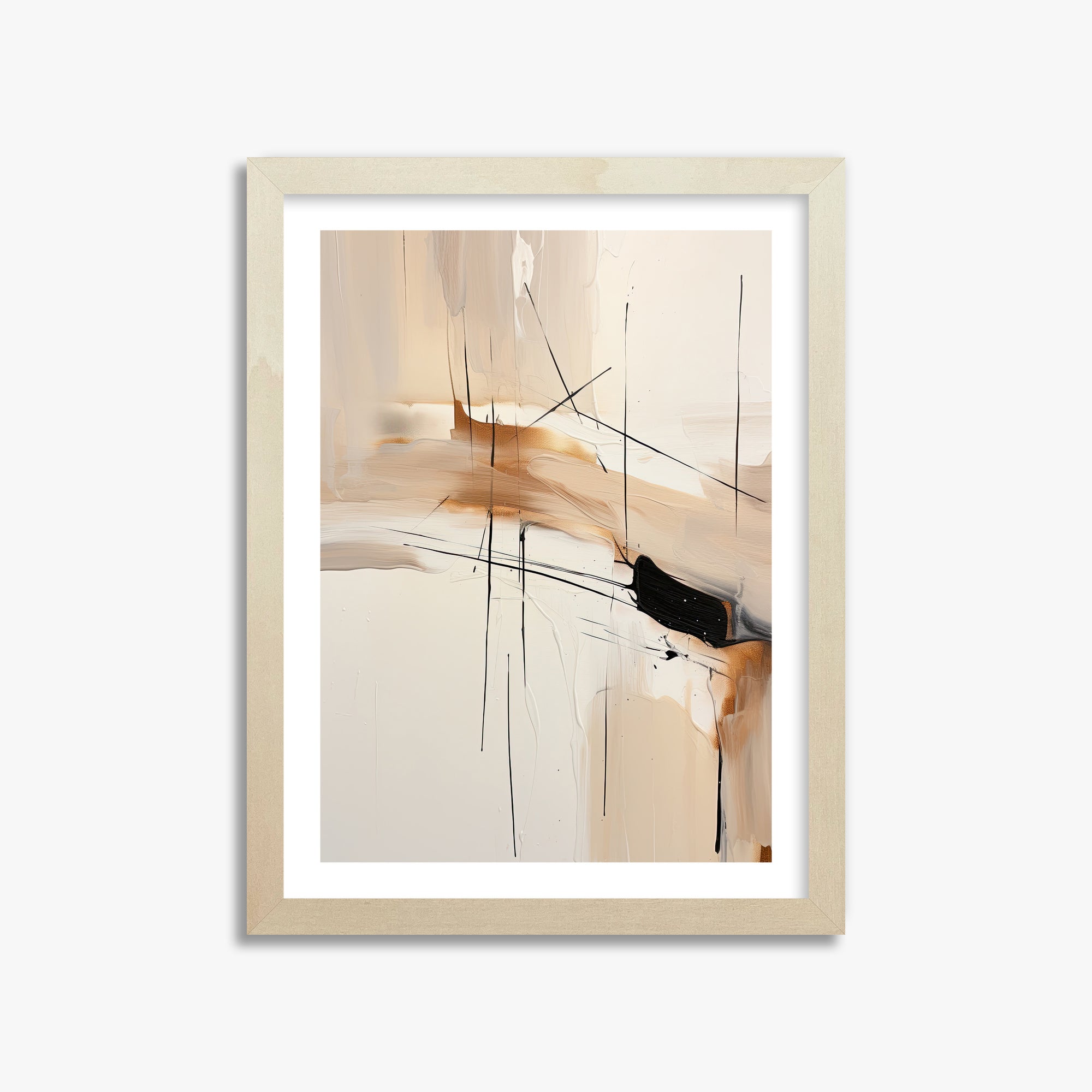 Desert Whisper, 30x40cm Framed Art Reproduction With Lime Wood Frame