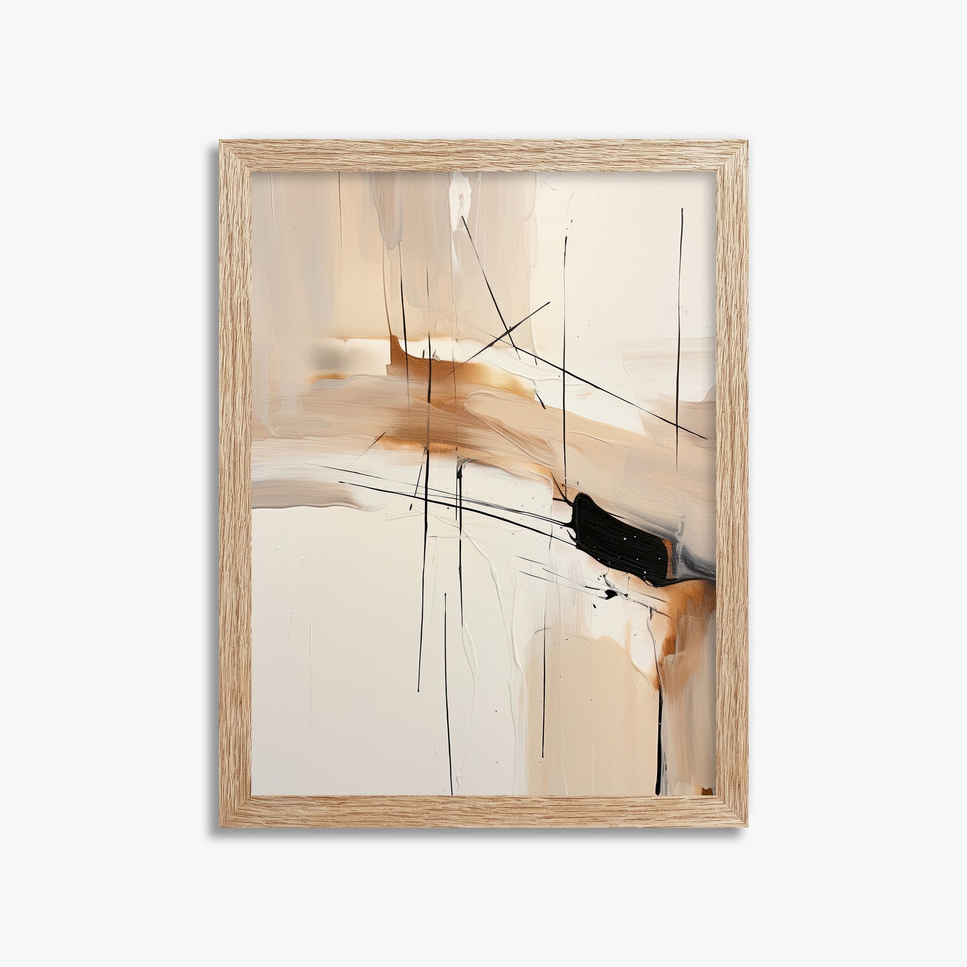 Desert Whisper, 30x40cm Framed Art Reproduction With Raw Oak Frame
