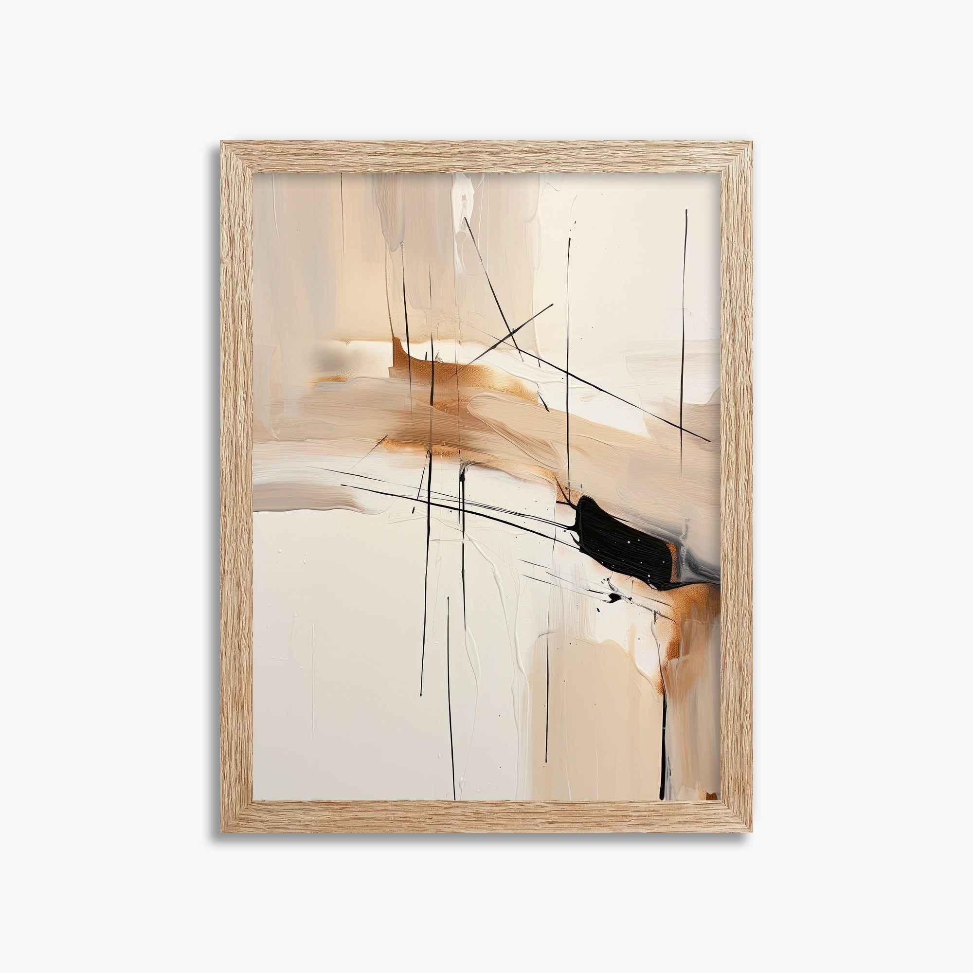 Desert Whisper, 30x40cm Framed Art Reproduction With Raw Oak Frame